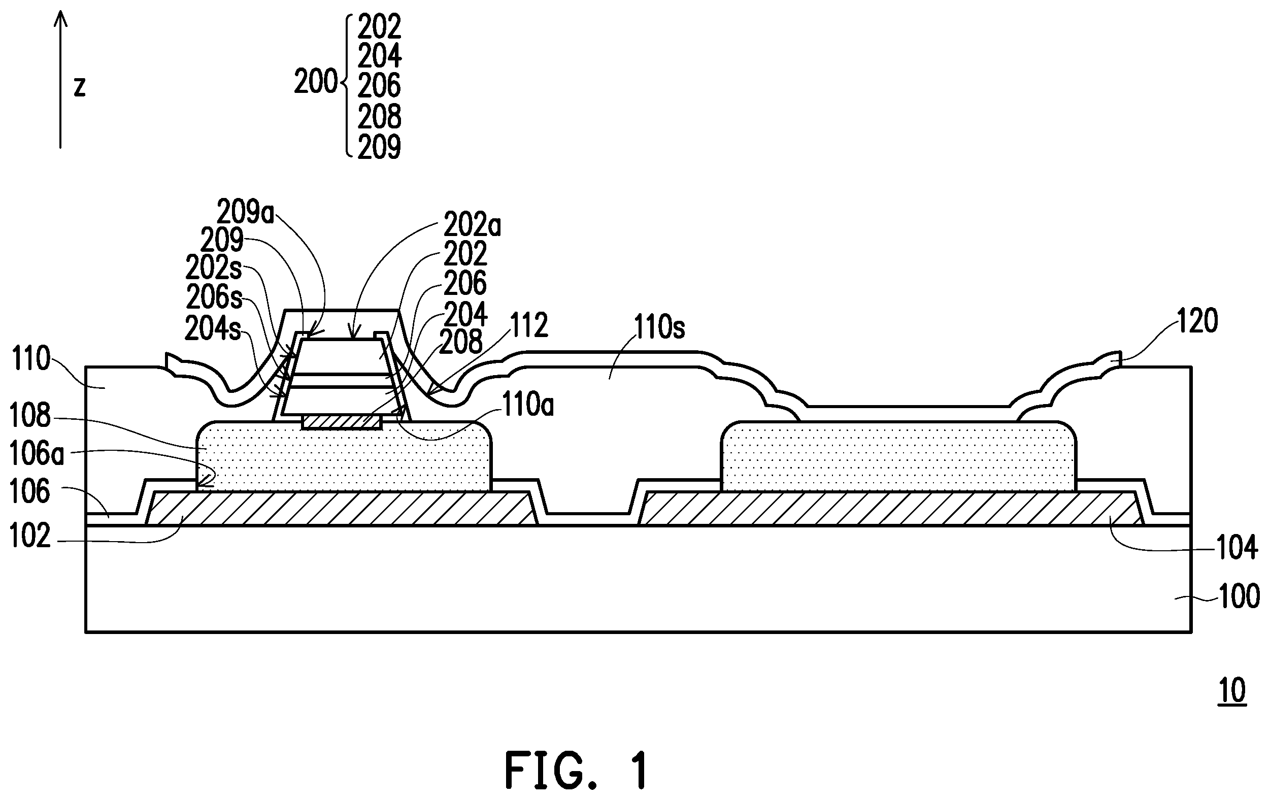 Patent US12610678 Figure 1 – Light emitting panel