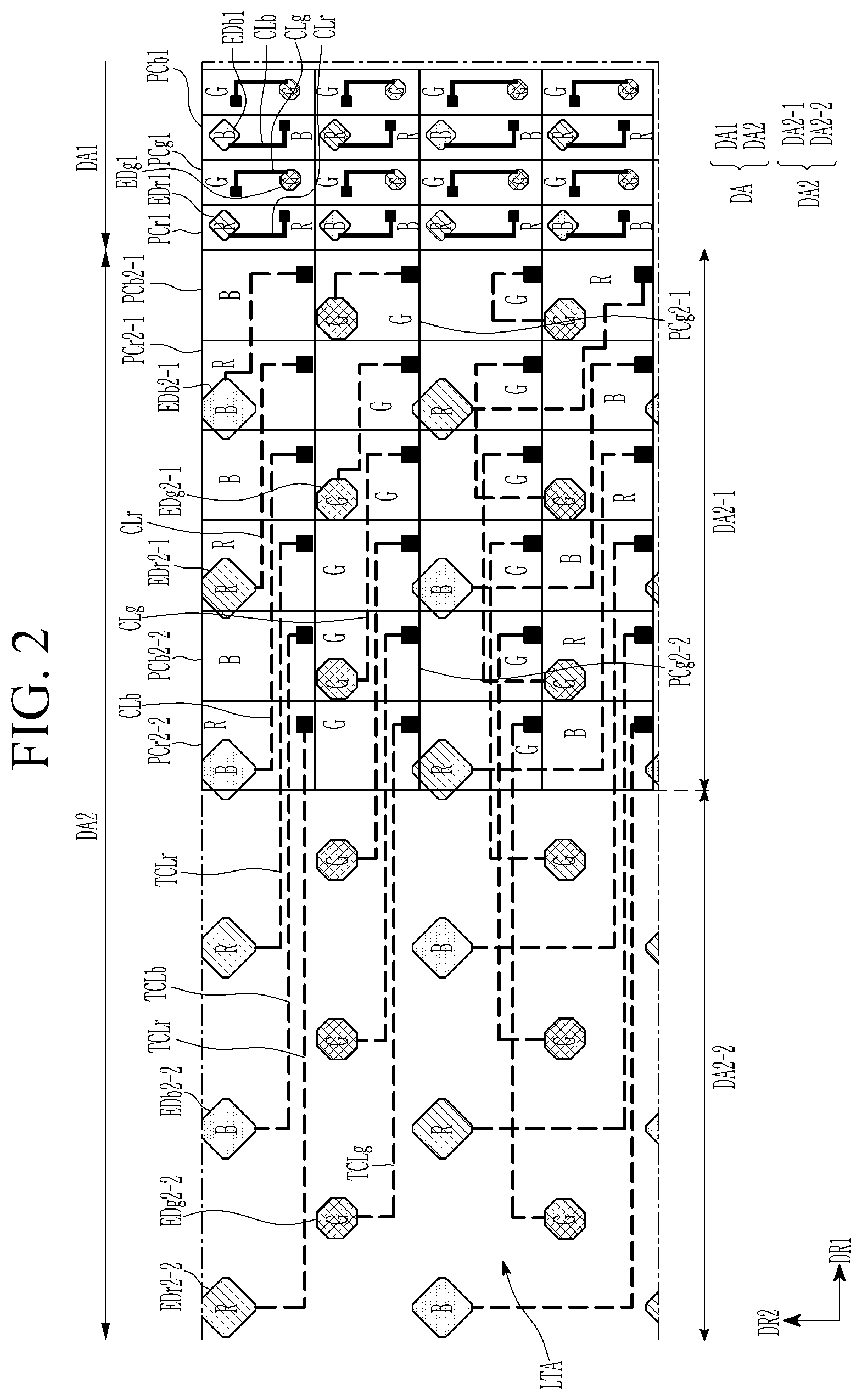 Patent US12610687 Figure 2 – Light emitting display device including a light transmitting area