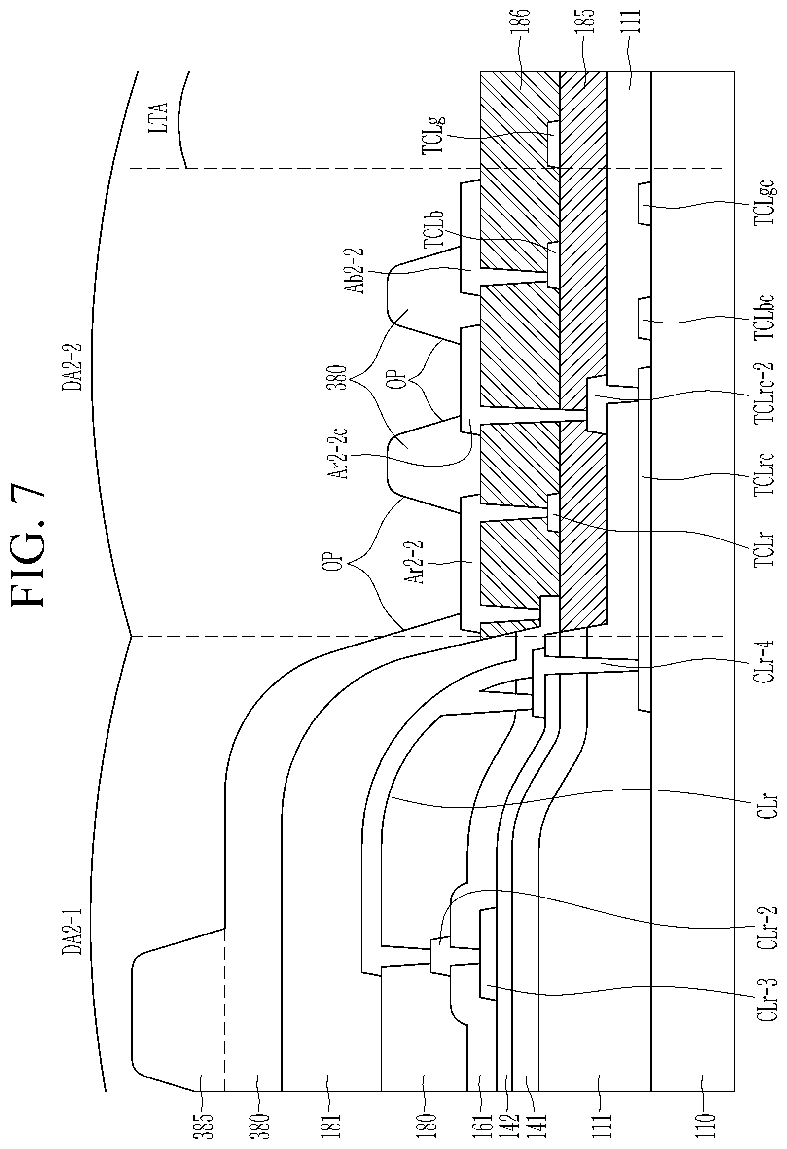 Patent US12610687 Figure 7 – Light emitting display device including a light transmitting area