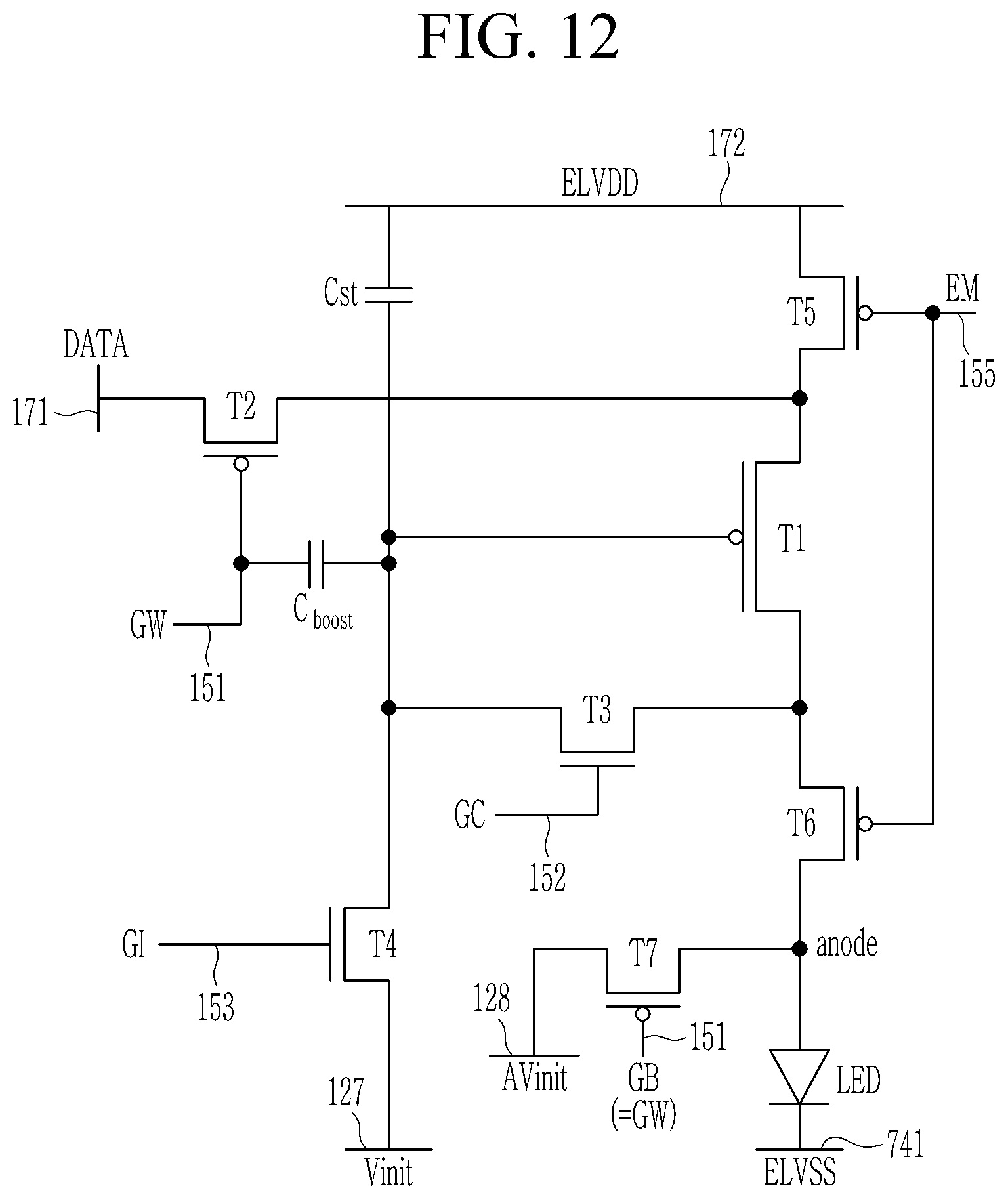 Patent US12610687 Figure 12 – Light emitting display device including a light transmitting area