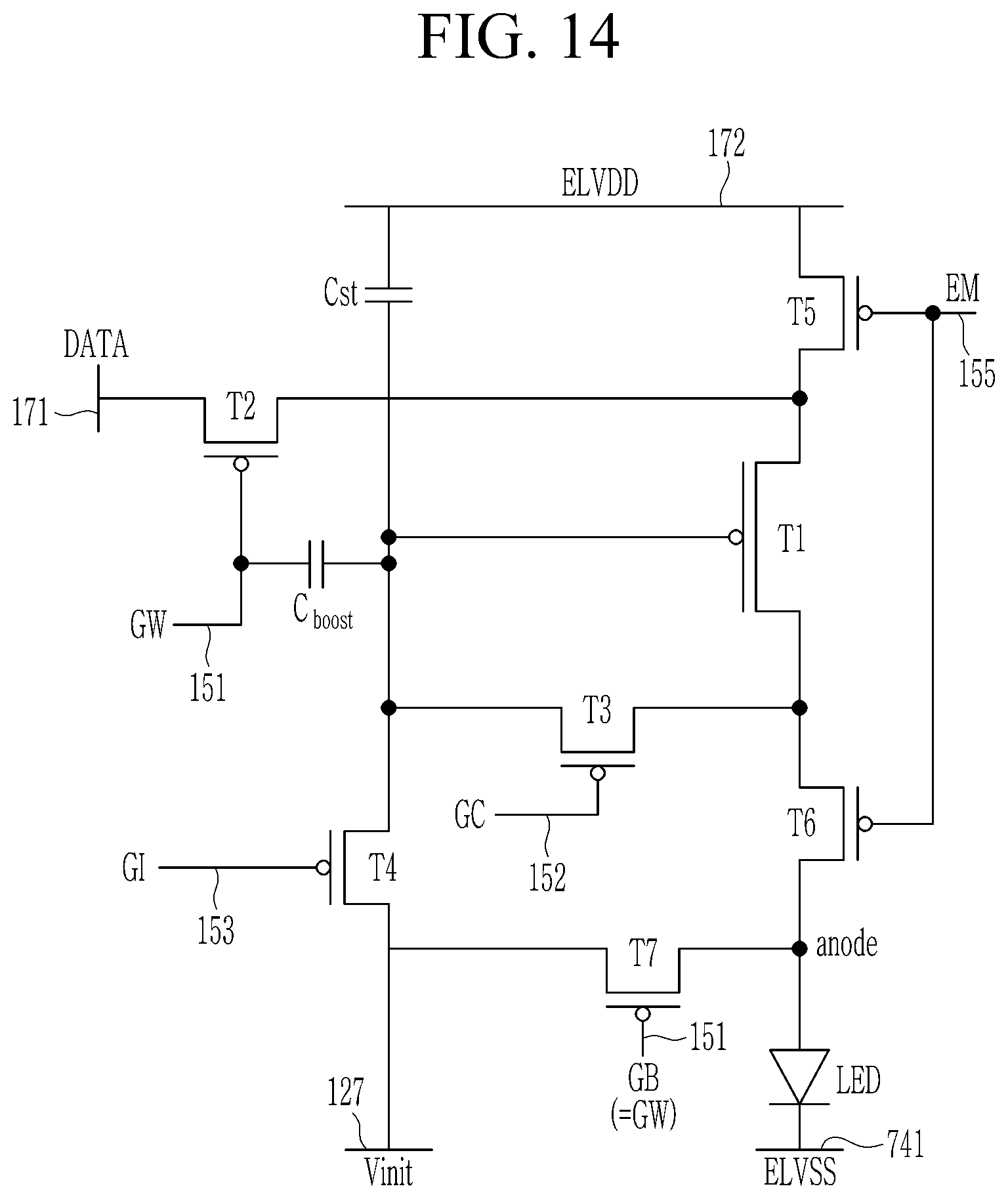 Patent US12610687 Figure 14 – Light emitting display device including a light transmitting area