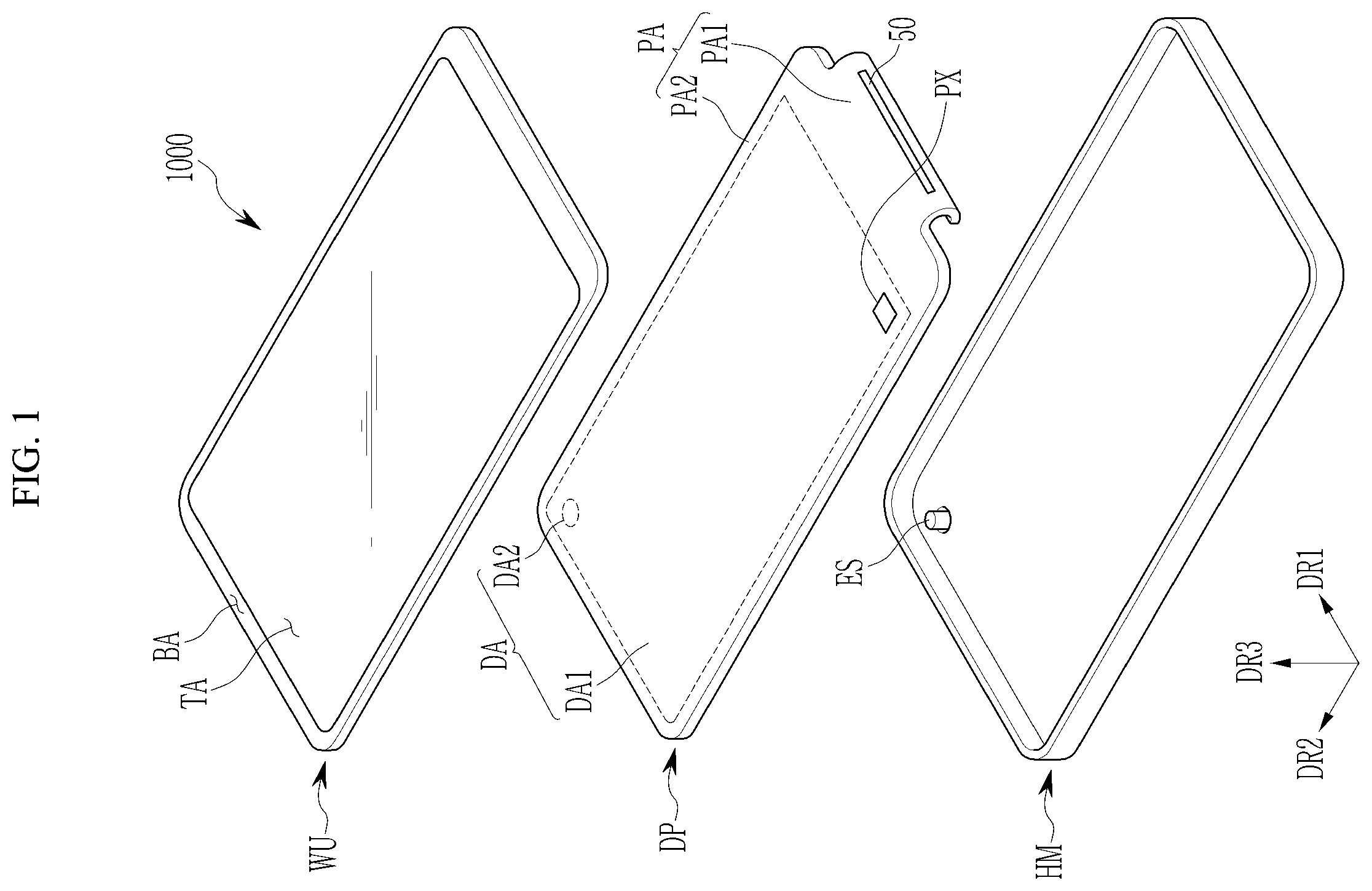 Patent US12610688 — Display device — Figure 1