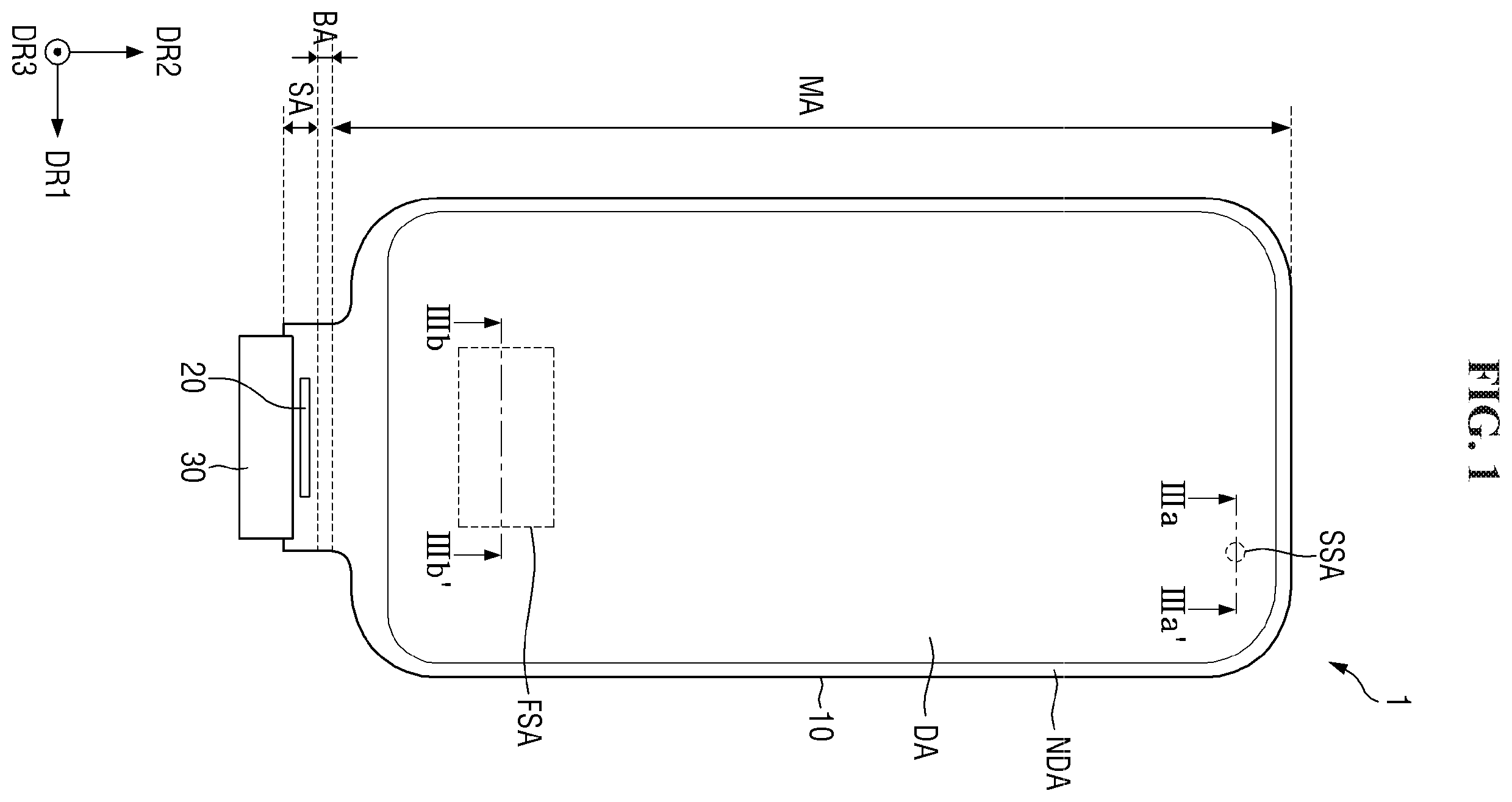 Patent US12610689 — Display device — Figure 1
