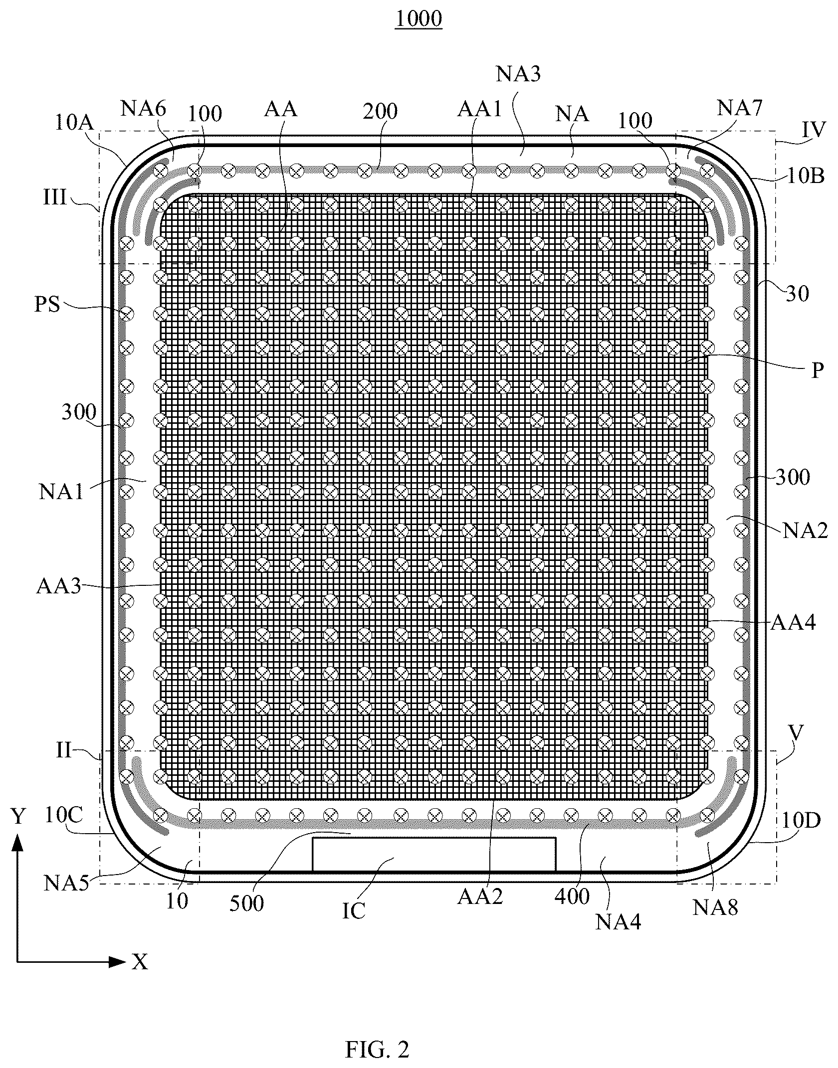 Patent US12610692 Figure 2 – Display panel and display device