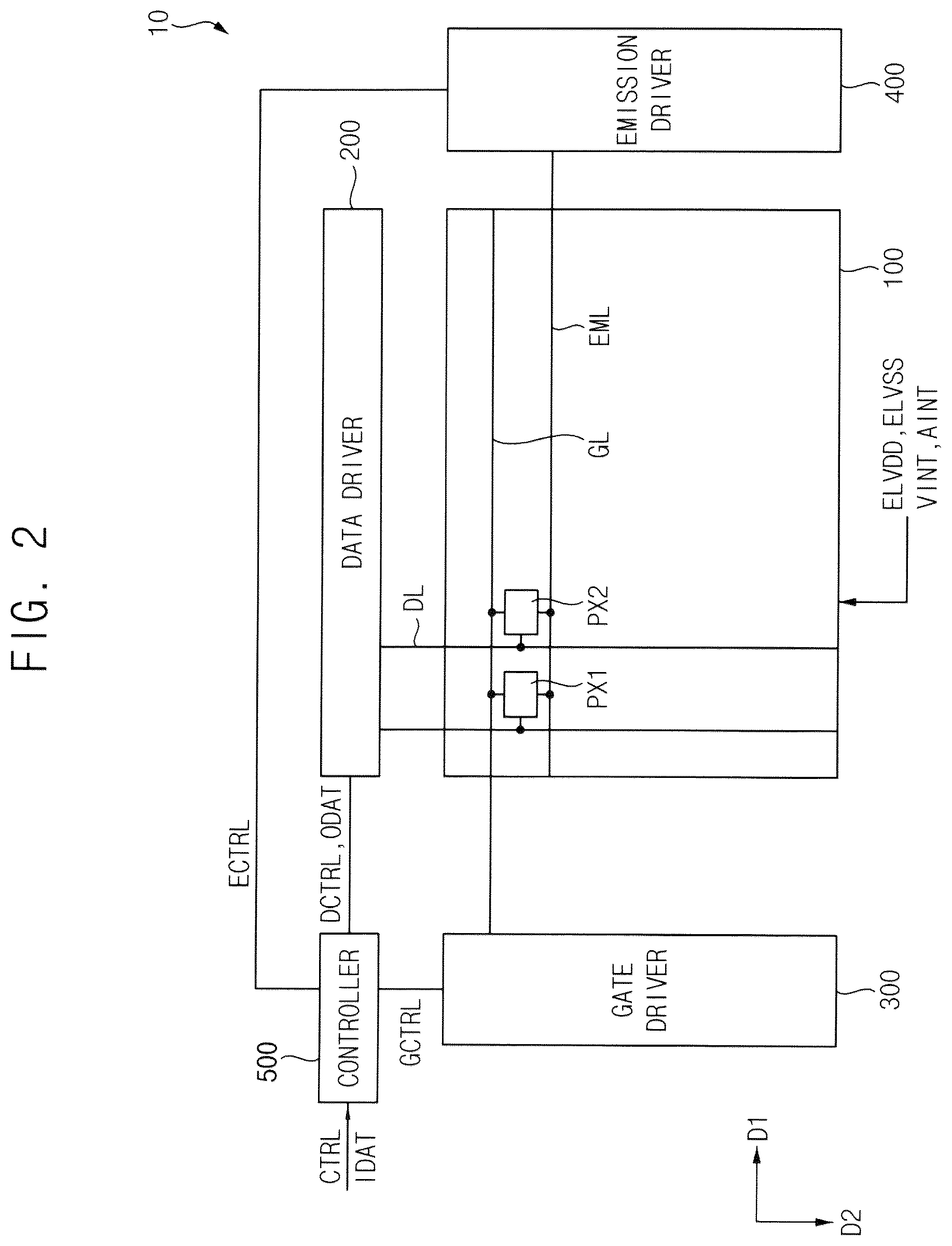 Patent US12610700 Figure 2 – Display device including lower pattern