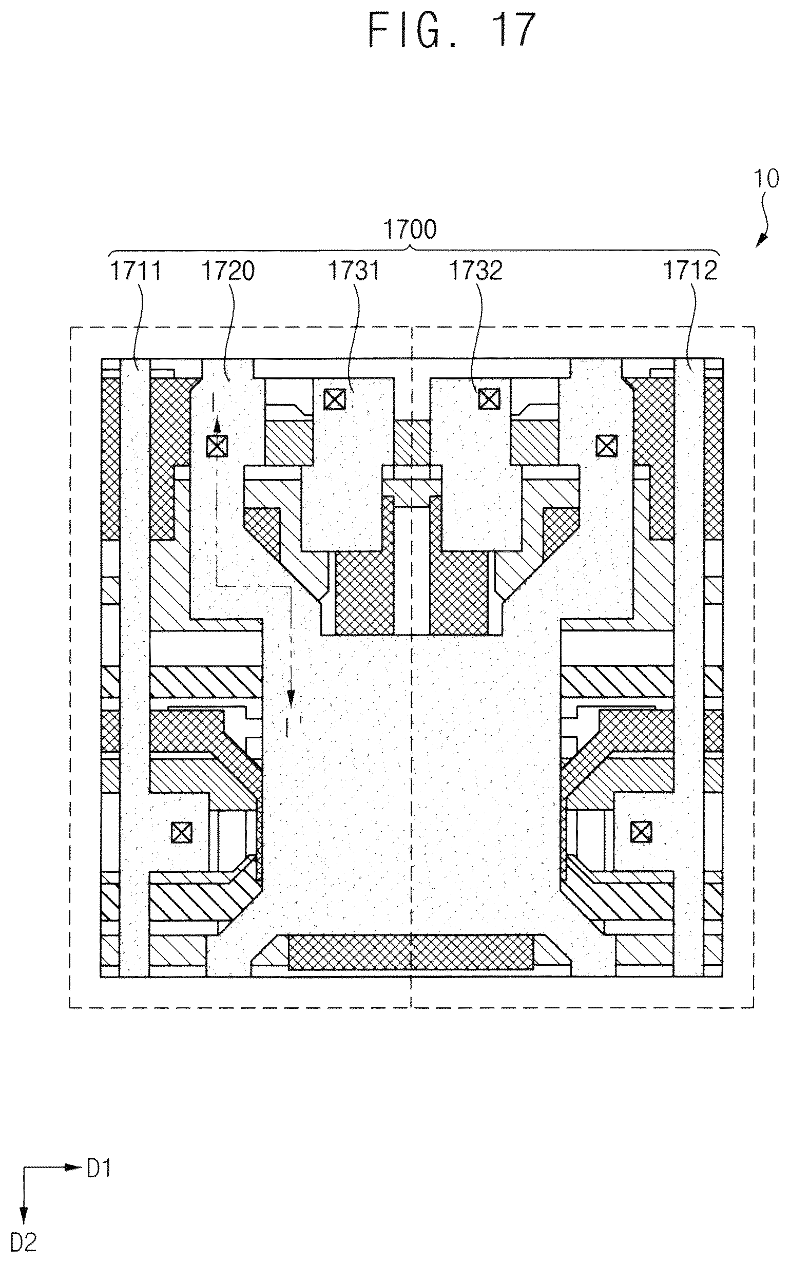 Patent US12610700 Figure 17 – Display device including lower pattern