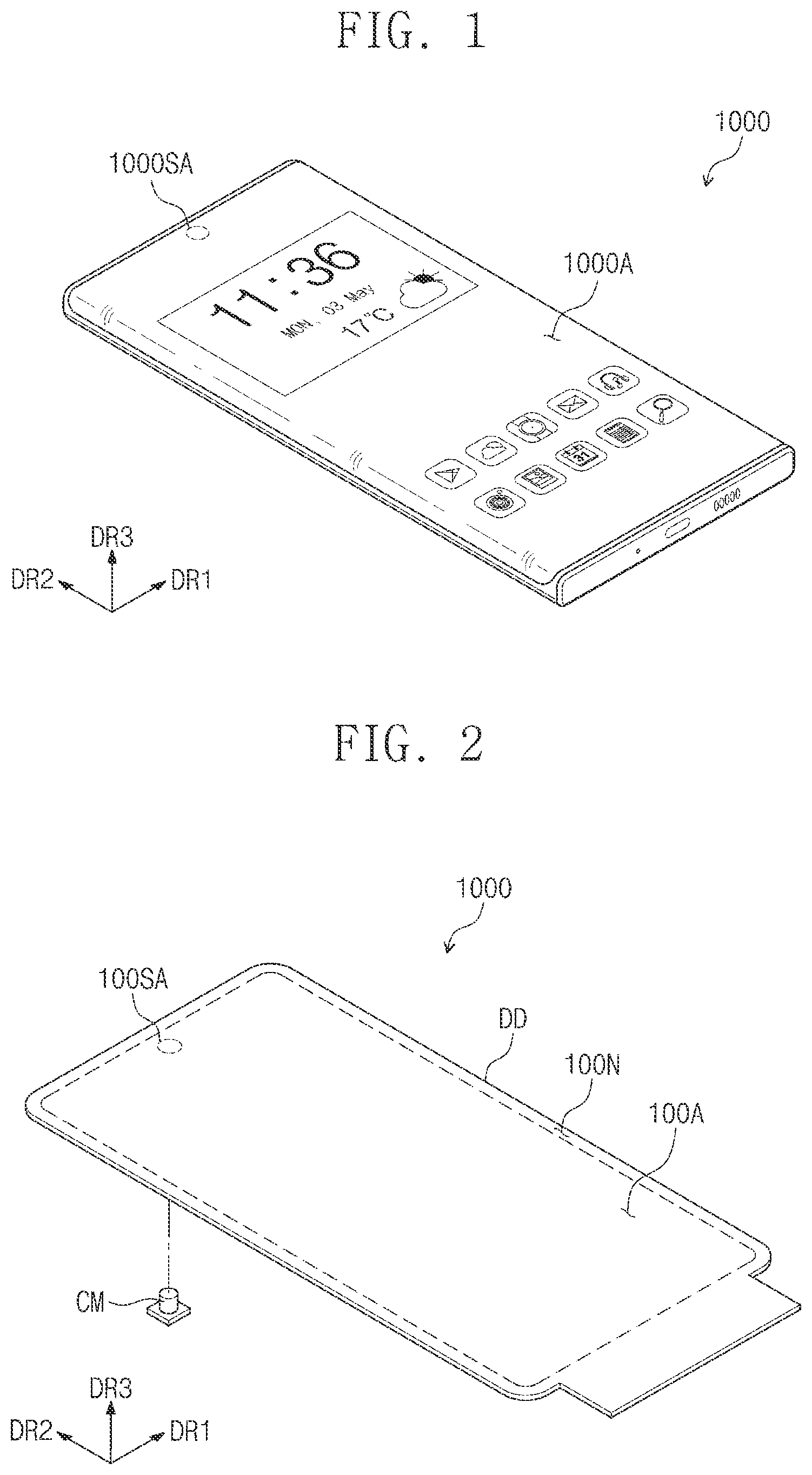 Patent US12610703 Figure 1 – Display panel and electronic device including the same
