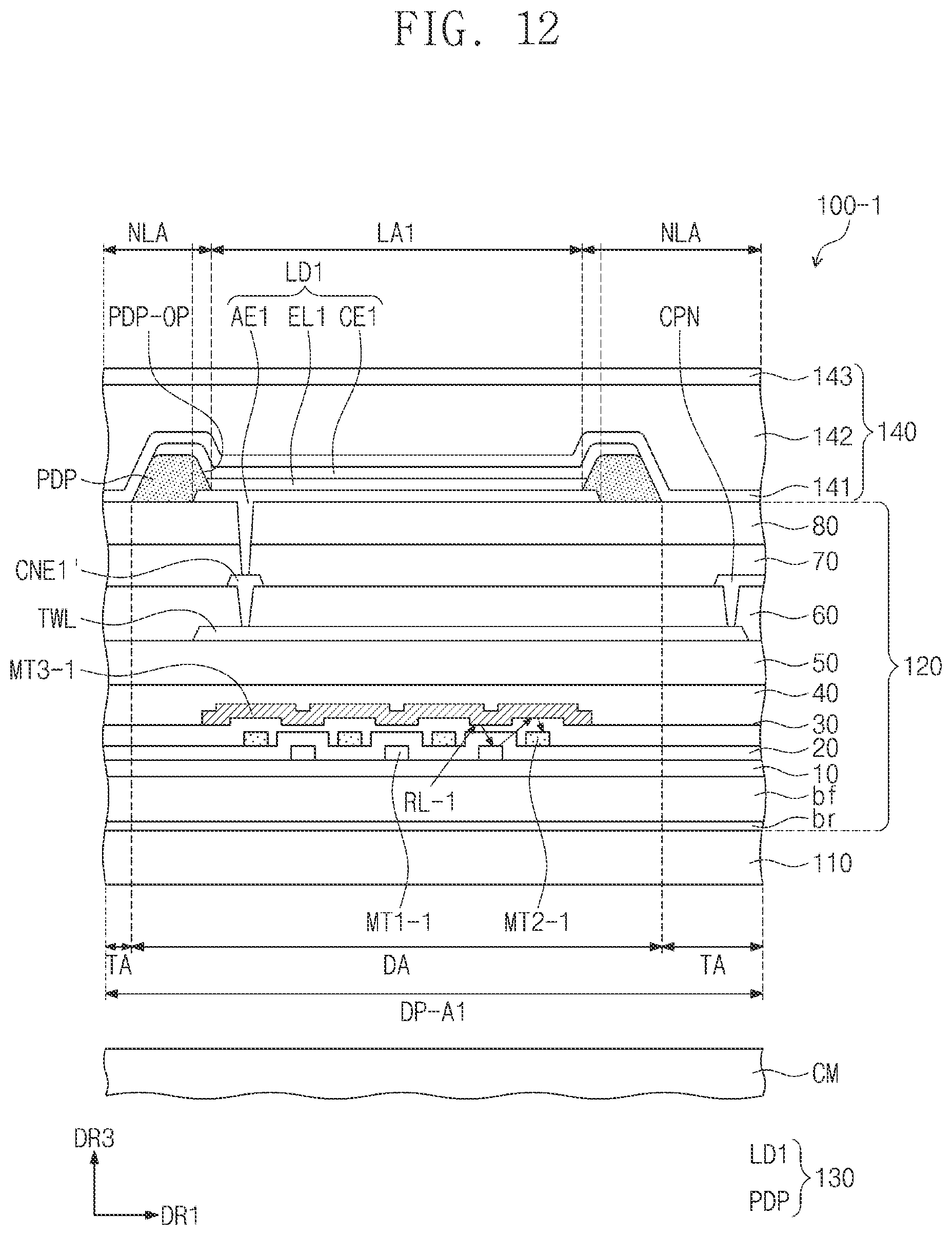Patent US12610703 Figure 11 – Display panel and electronic device including the same