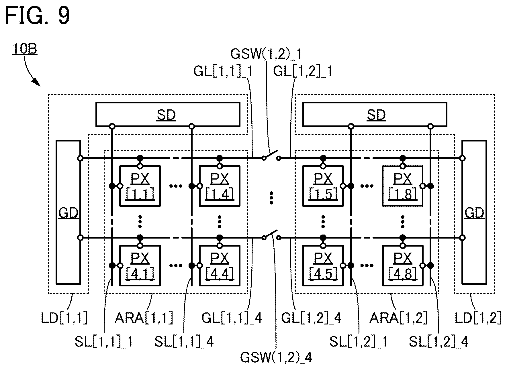 Patent US12610707 Figure 9 – Display apparatus, electronic device, and method of manufacturing semiconductor device