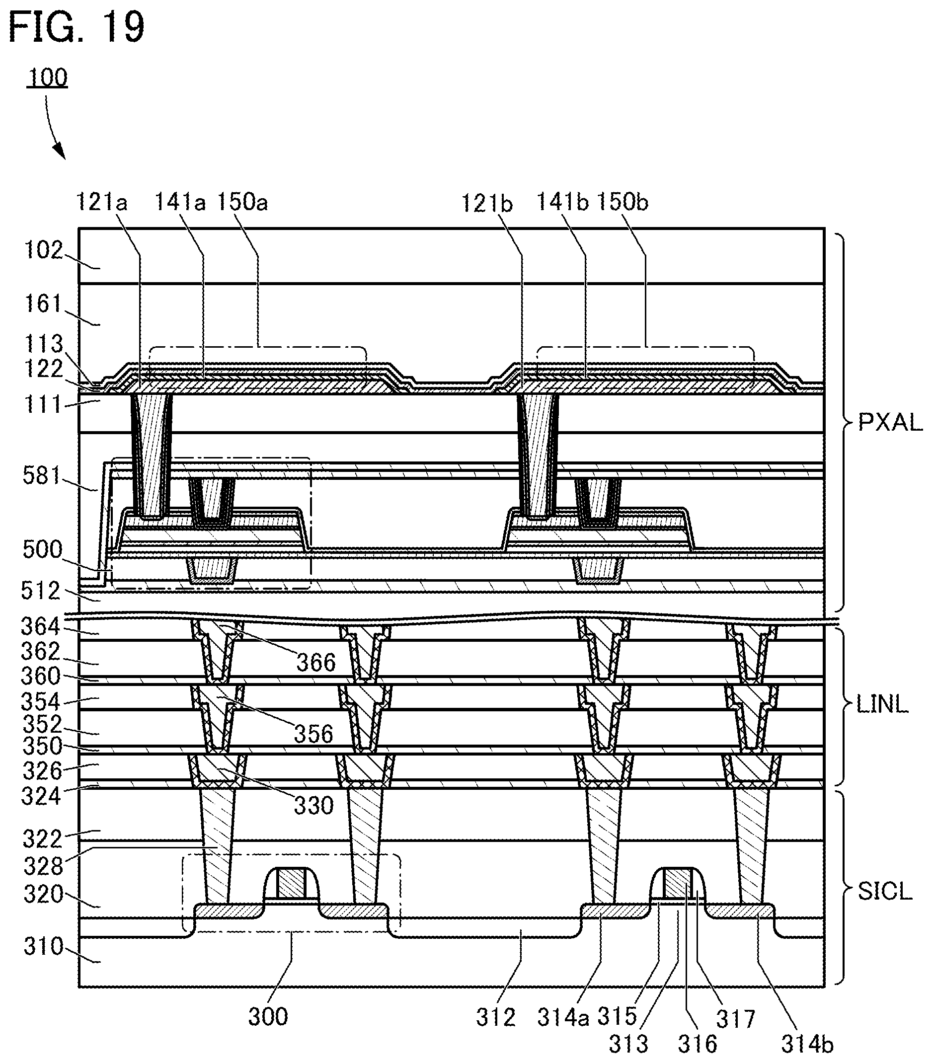 Patent US12610707 Figure 19 – Display apparatus, electronic device, and method of manufacturing semiconductor device