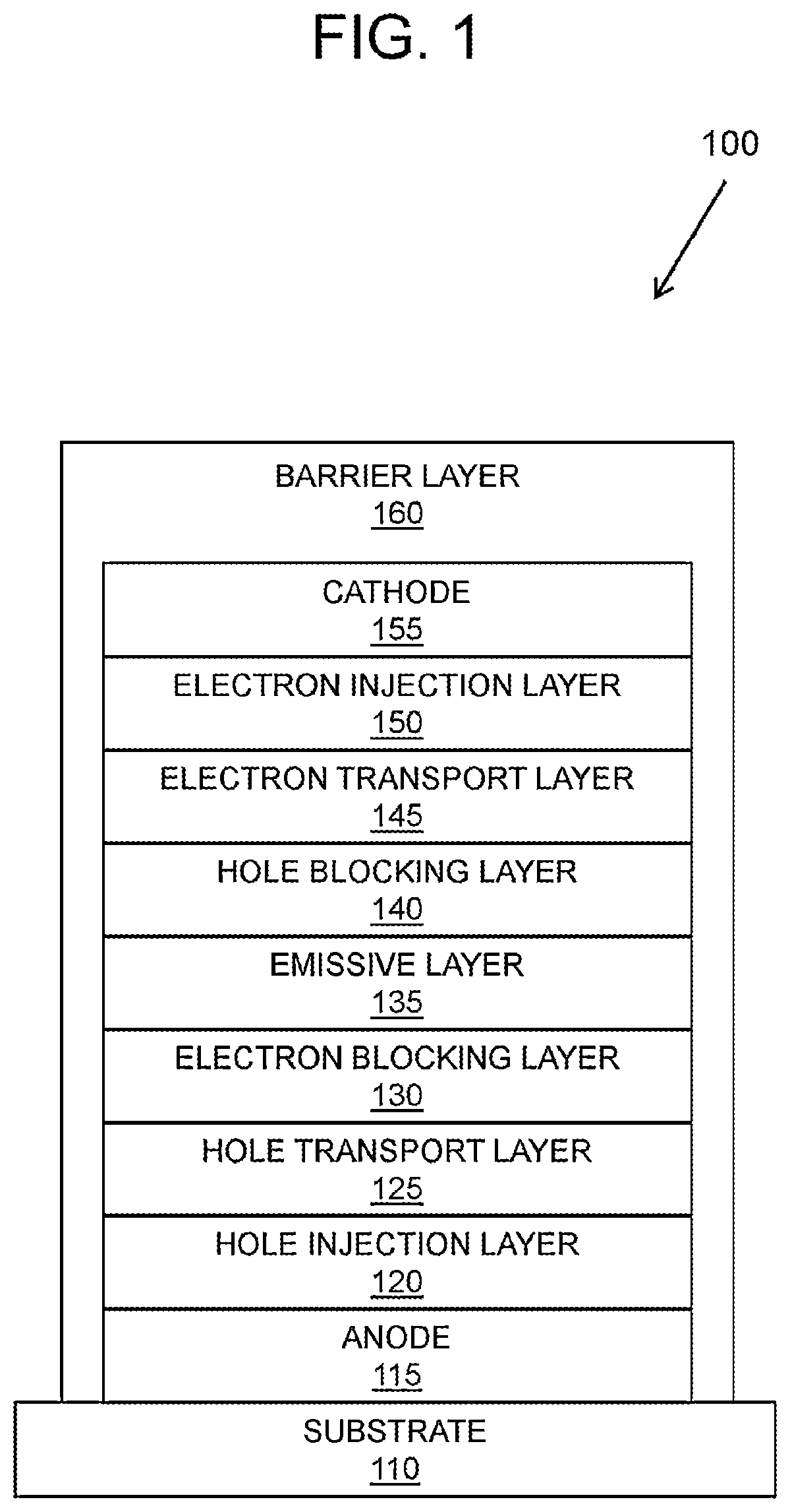 Patent US12610708 Figure 1 – Light emitting device architectures