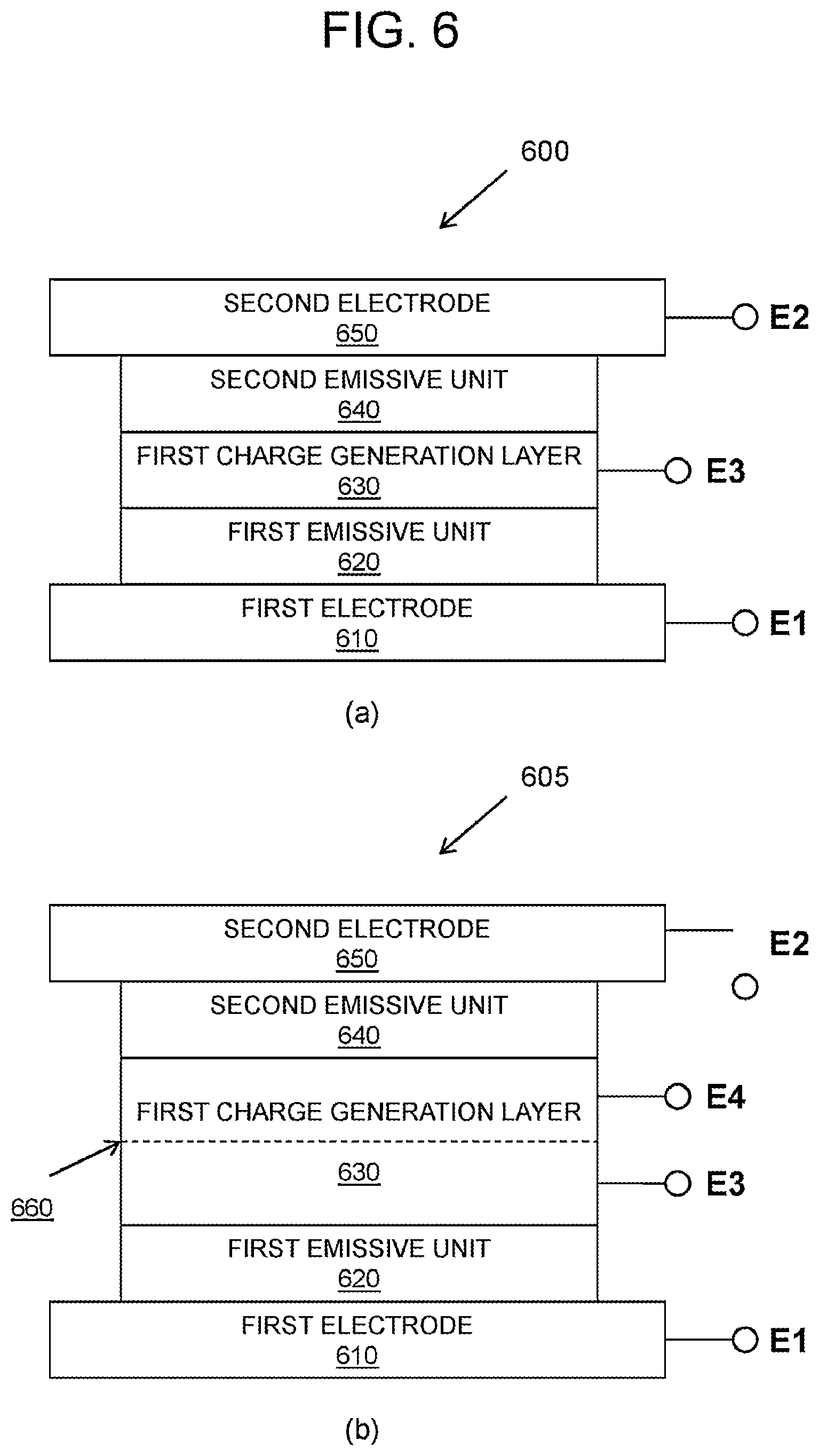 Patent US12610708 Figure 6 – Light emitting device architectures