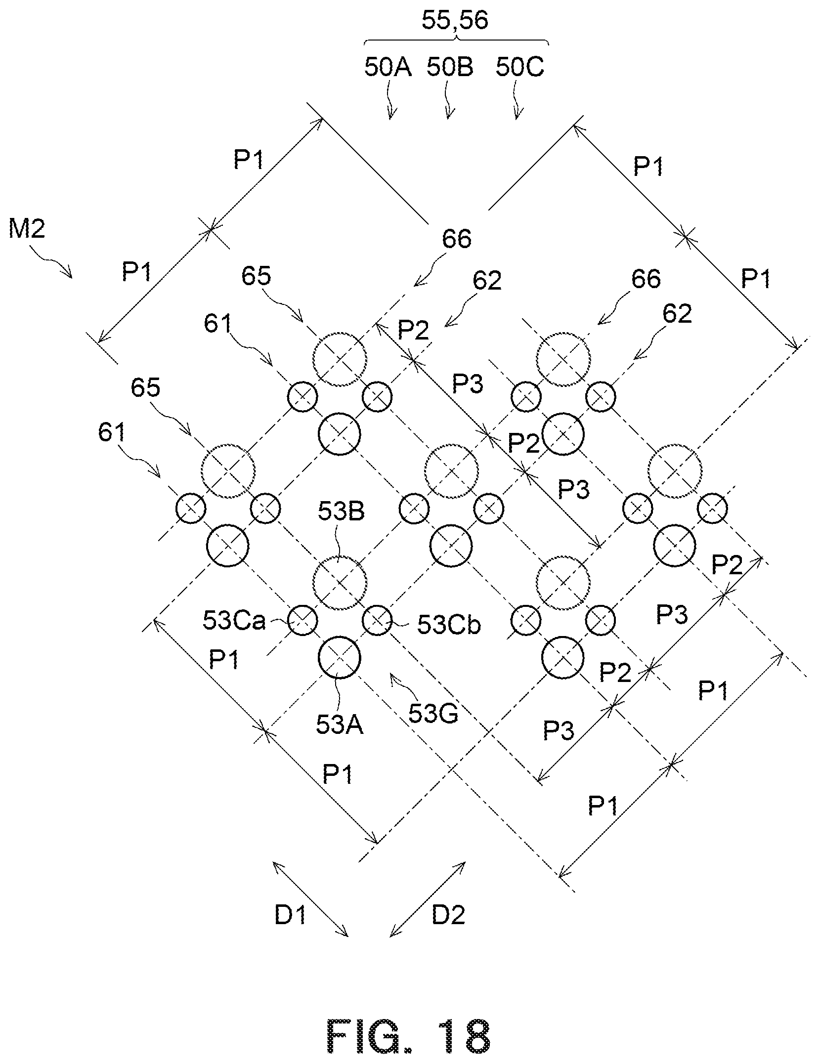 Patent US12610711 Figure 15 – Organic device and mask group