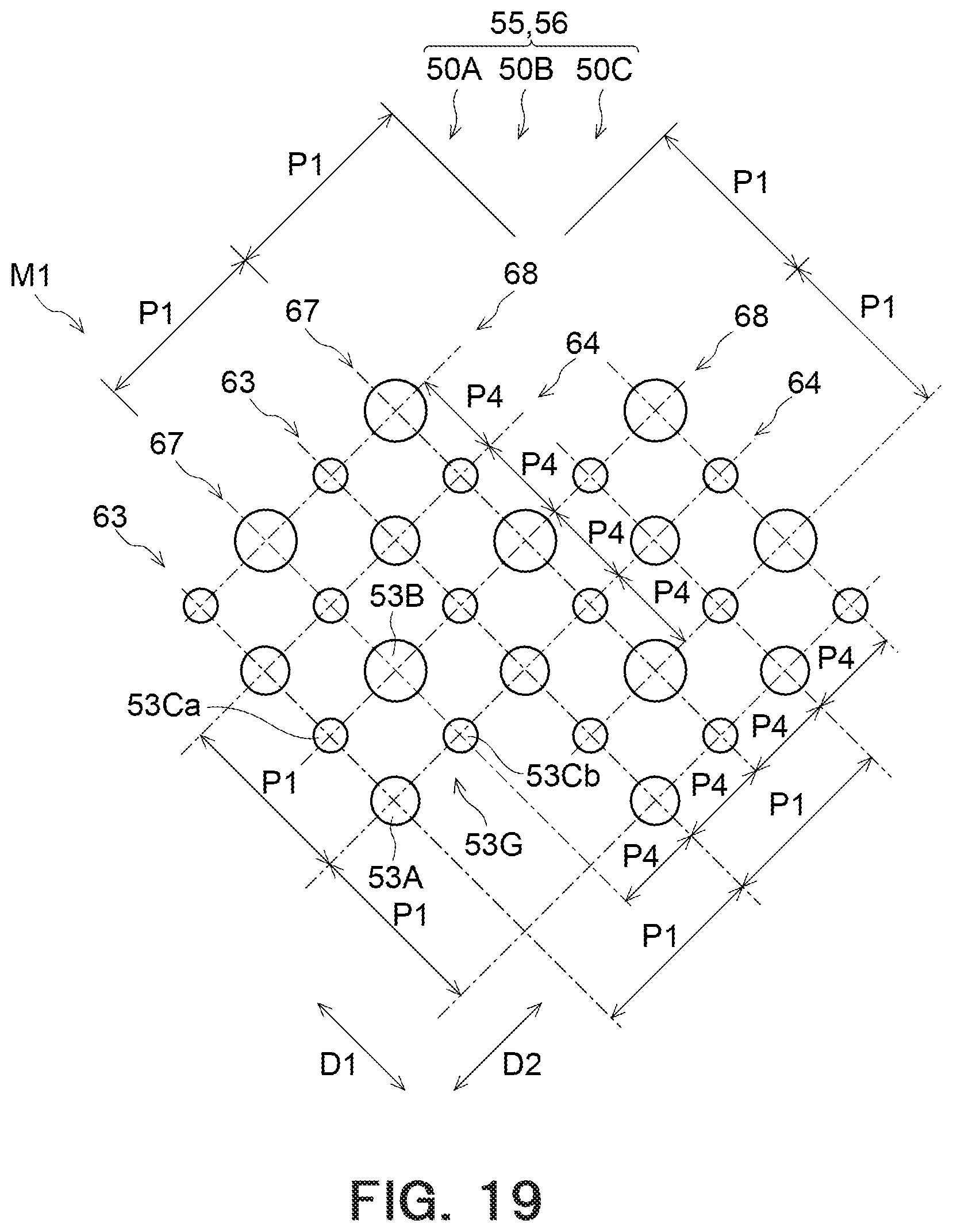 Patent US12610711 Figure 16 – Organic device and mask group