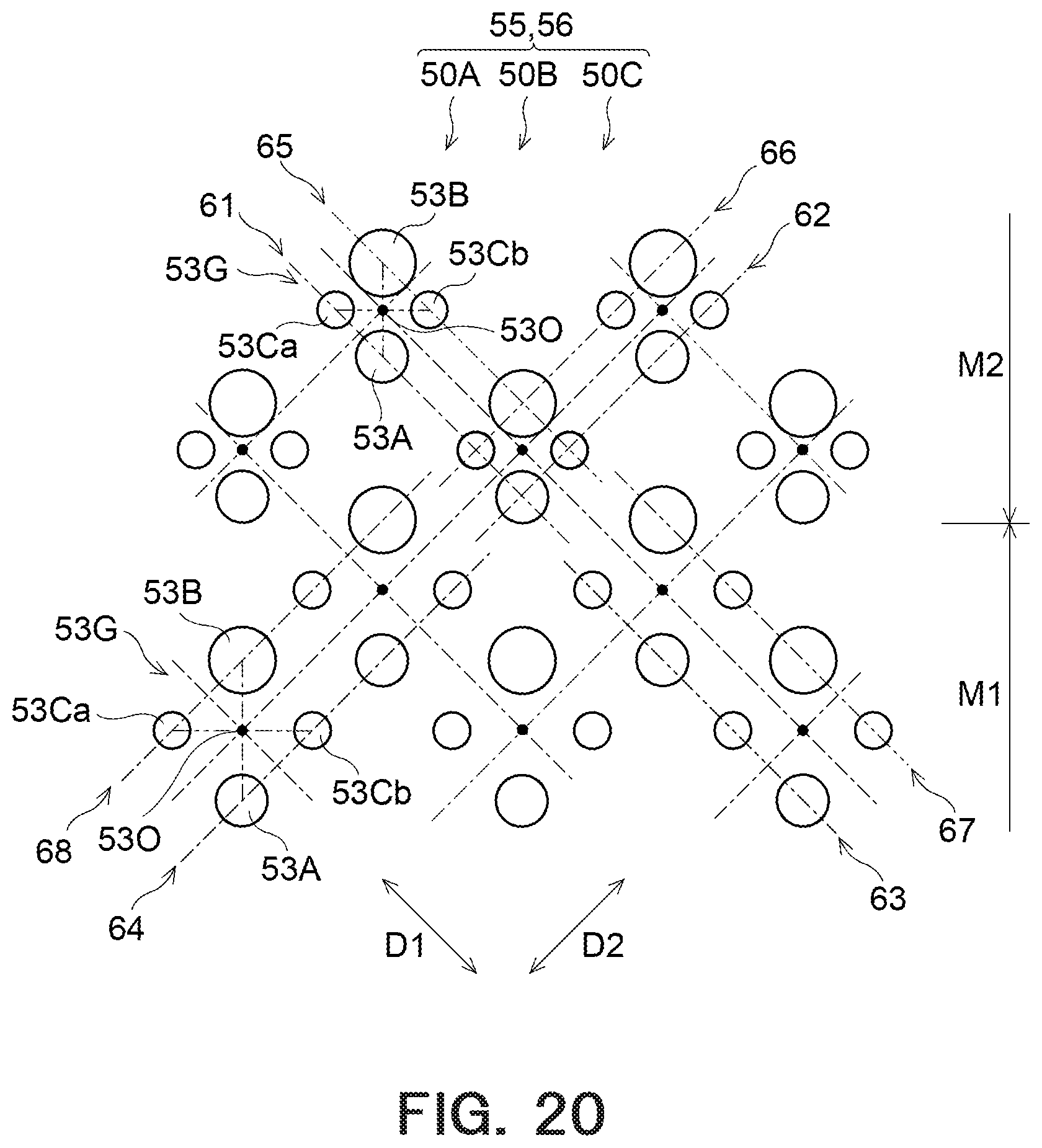 Patent US12610711 Figure 17 – Organic device and mask group