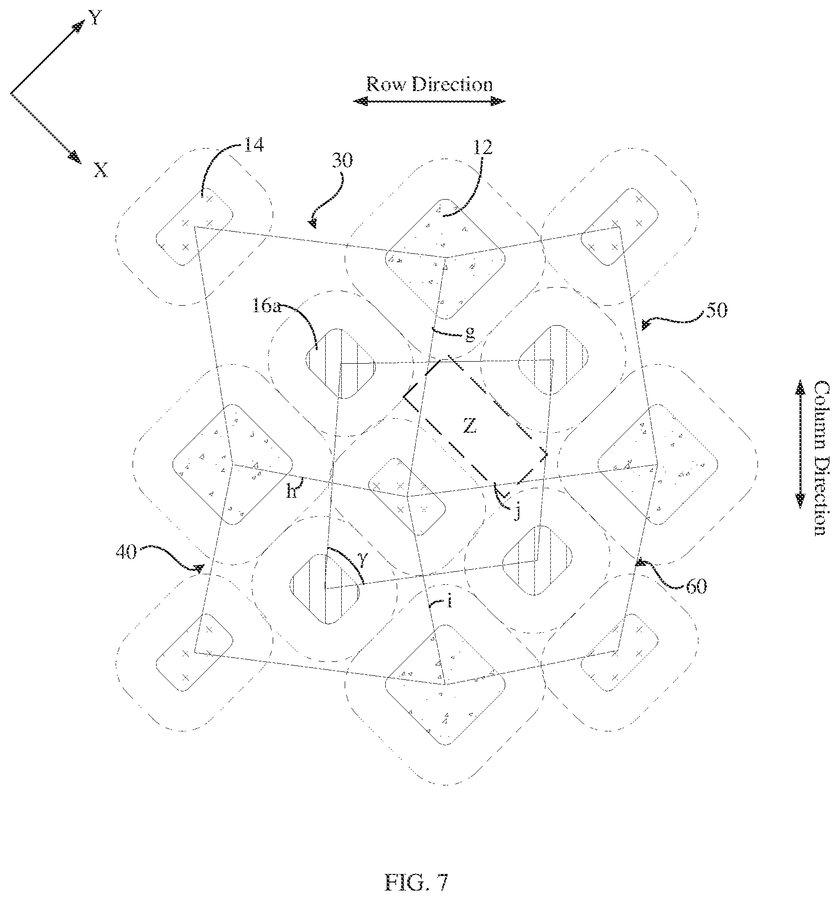 Patent US12610712 Figure 7 – Pixel arrangement structures, display panels, and display devices