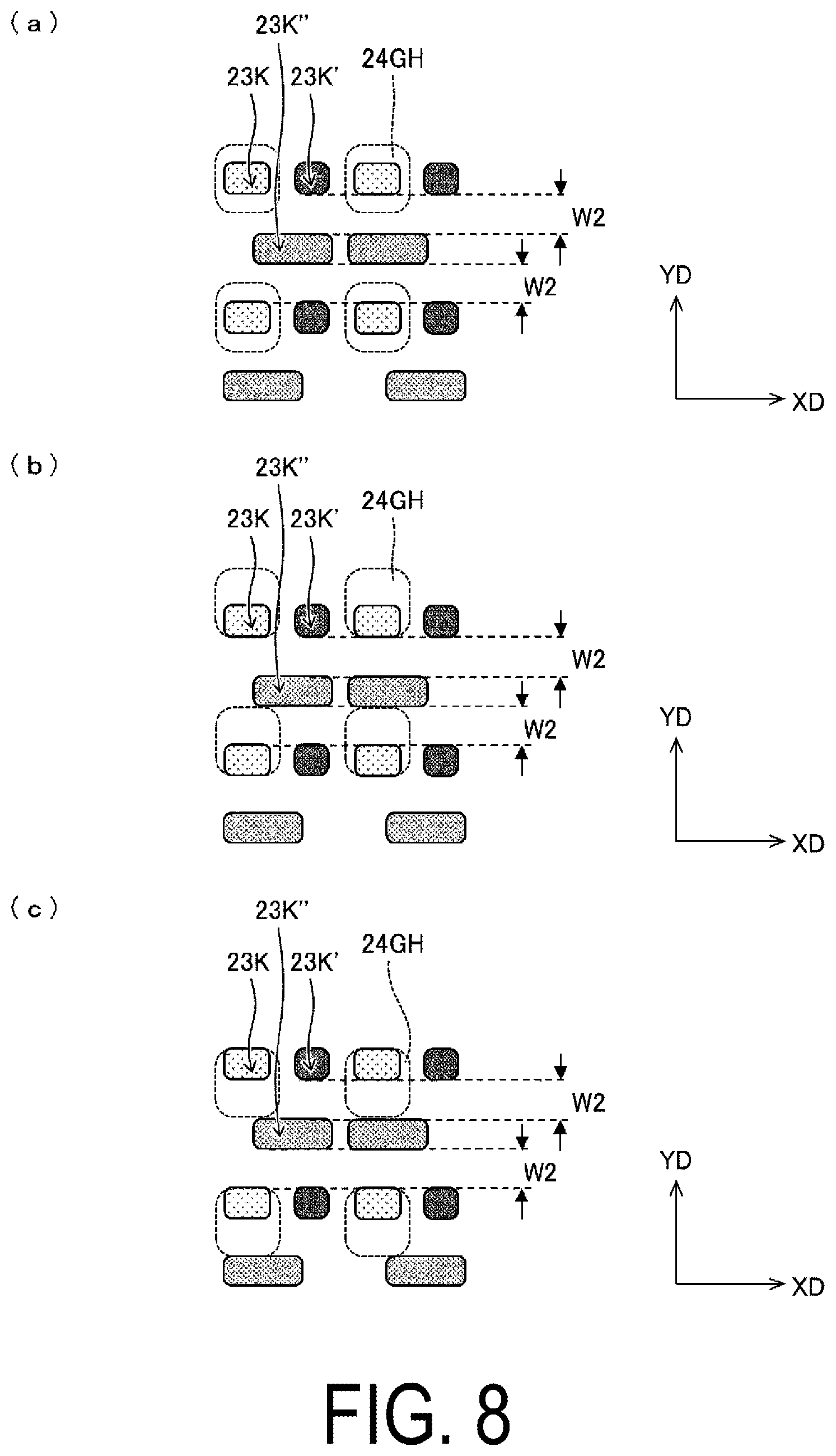 Patent US12610715 Figure 8 – Display device, display panel, and method for producing display device