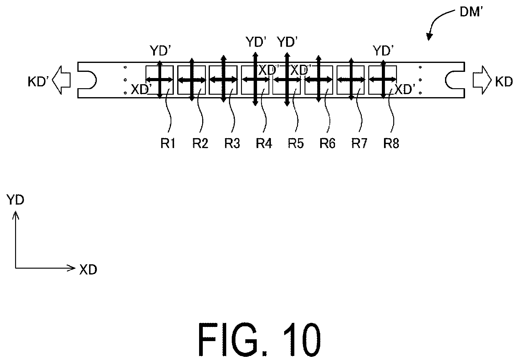 Patent US12610715 Figure 10 – Display device, display panel, and method for producing display device