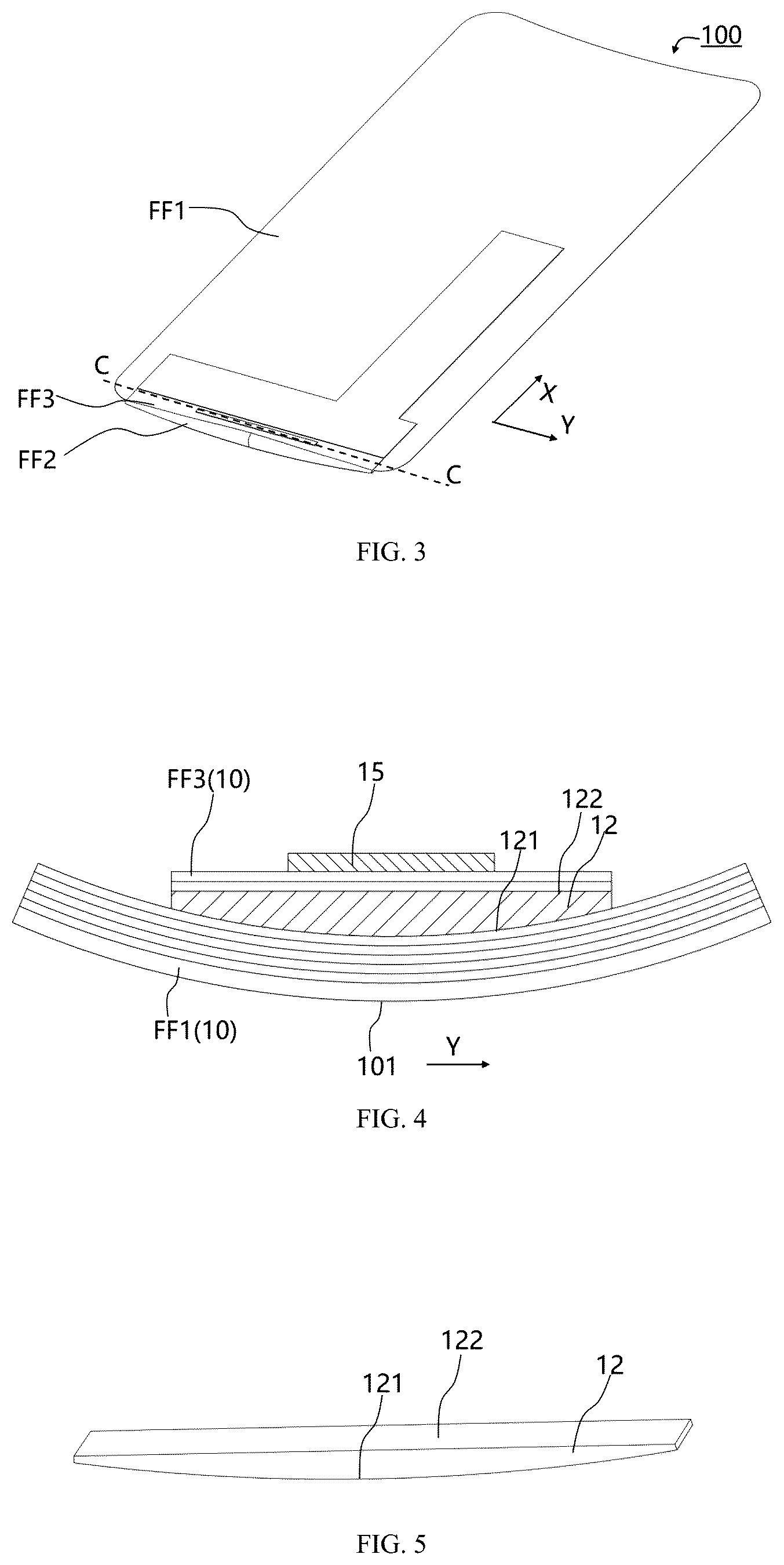 Patent US12610716 Figure 2 – Curved display with arched pad support