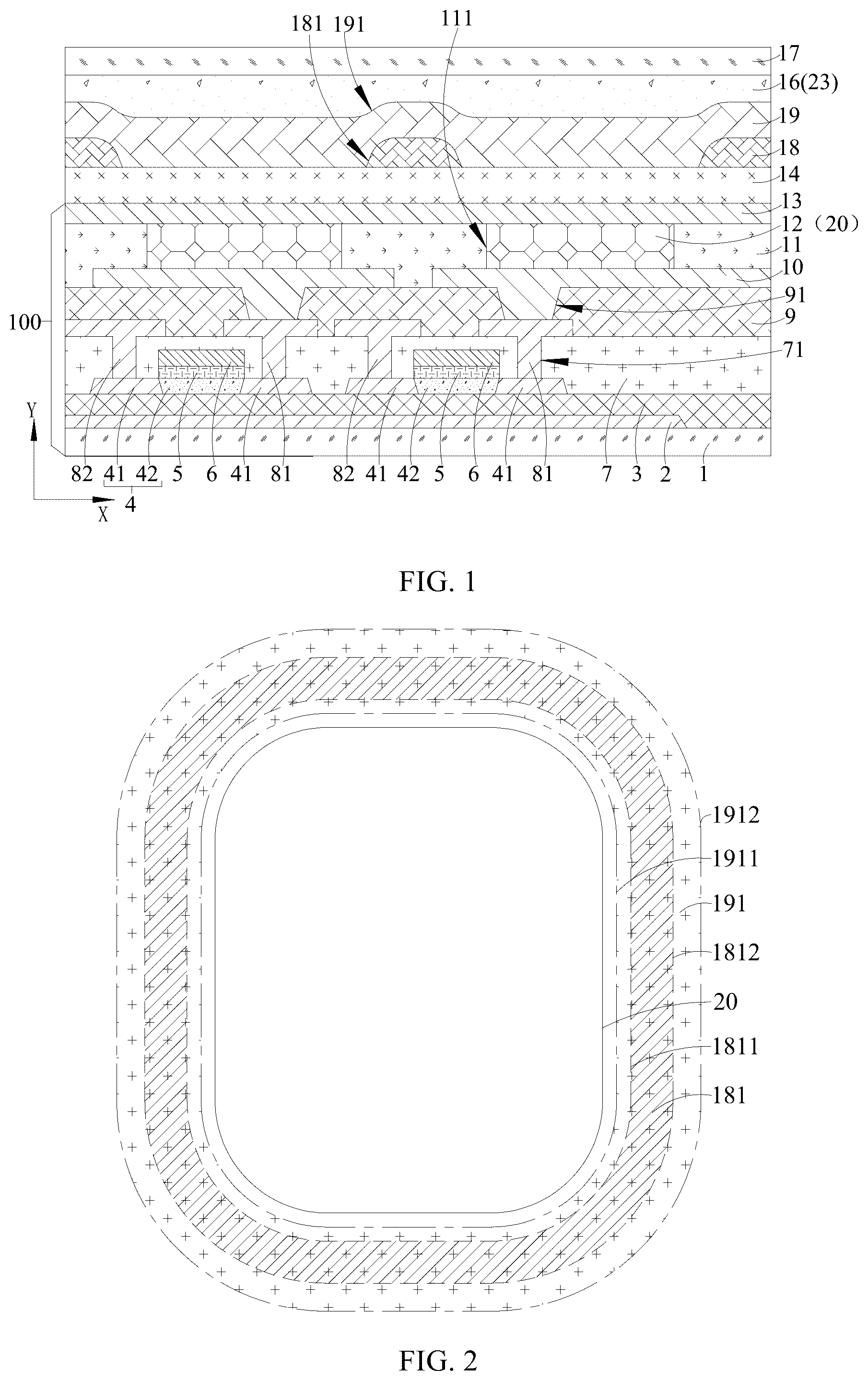 Patent US12610721 Figure 1 – Display panel and display device