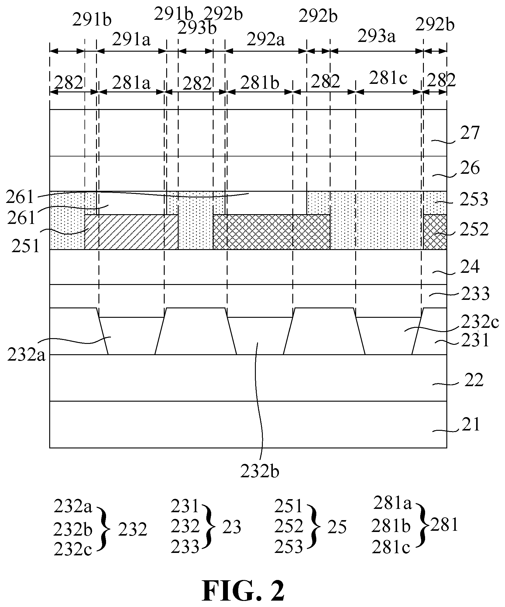 Patent US12610722 Figure 2 – Display panel with color resist stacks disposed in non-light-emitting regions
