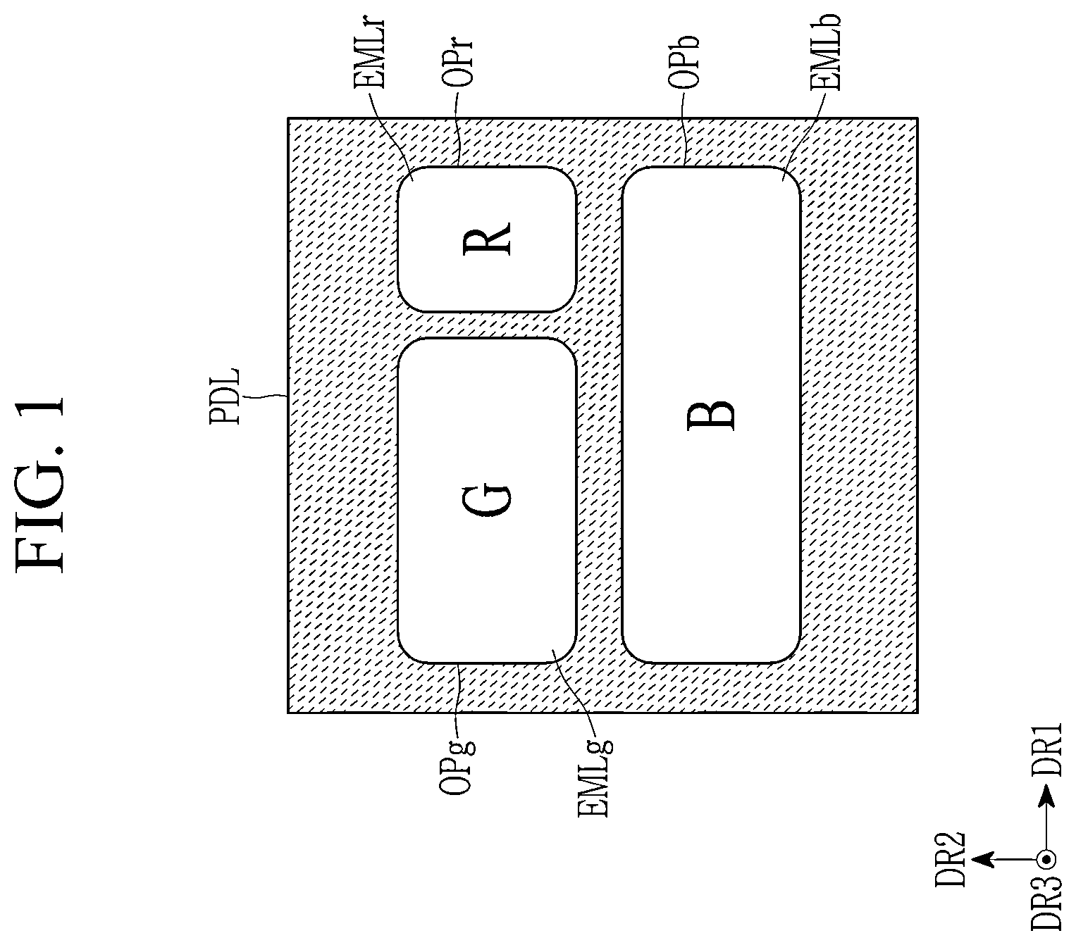 Patent US12610725 Figure 1 – Display device with light blocking patterns and manufacturing method thereof
