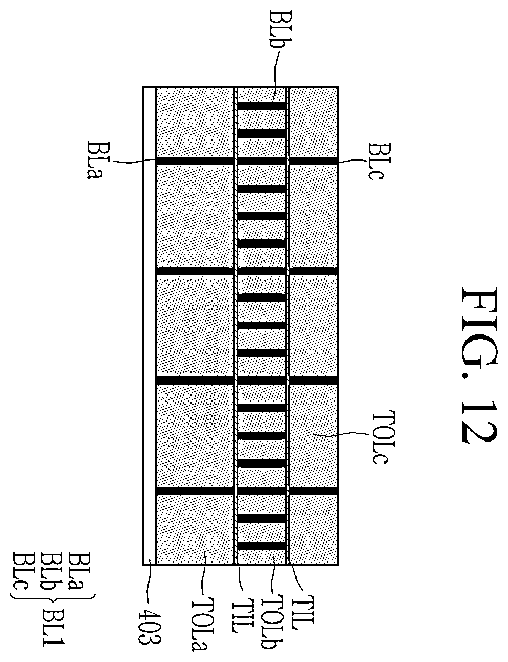 Patent US12610725 Figure 12 – Display device with light blocking patterns and manufacturing method thereof