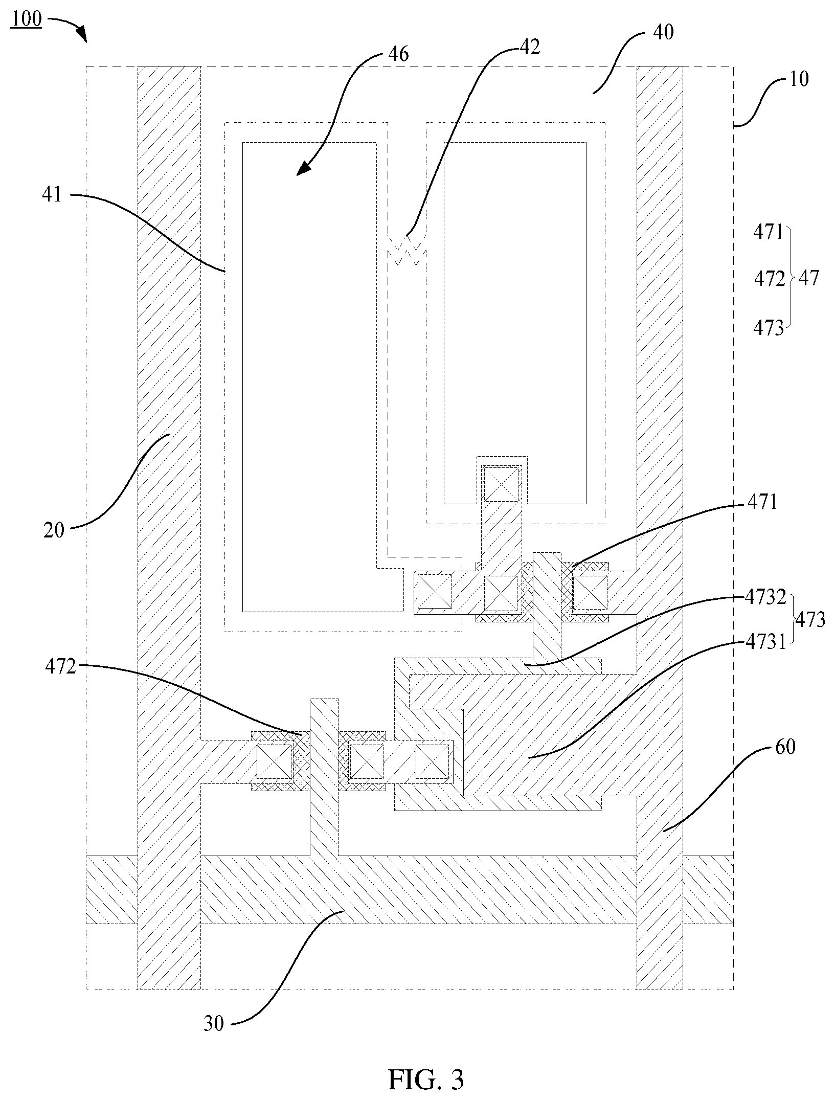 Patent US12610727 Figure 3 – Array substrate, display panel and method for repairing bad spots on the panel