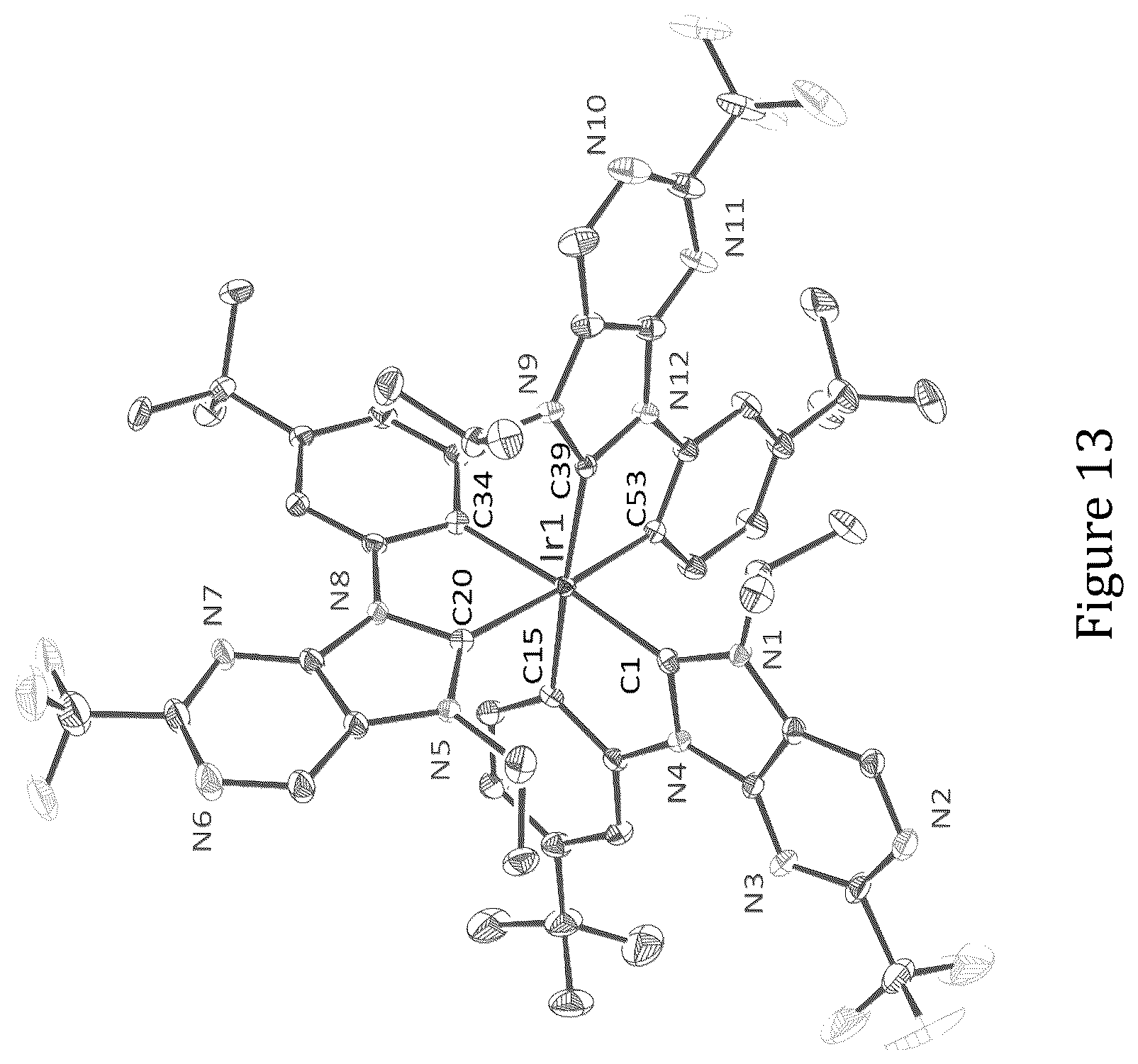 Patent US12610730 Figure 13 – Metal complex and light emitting device