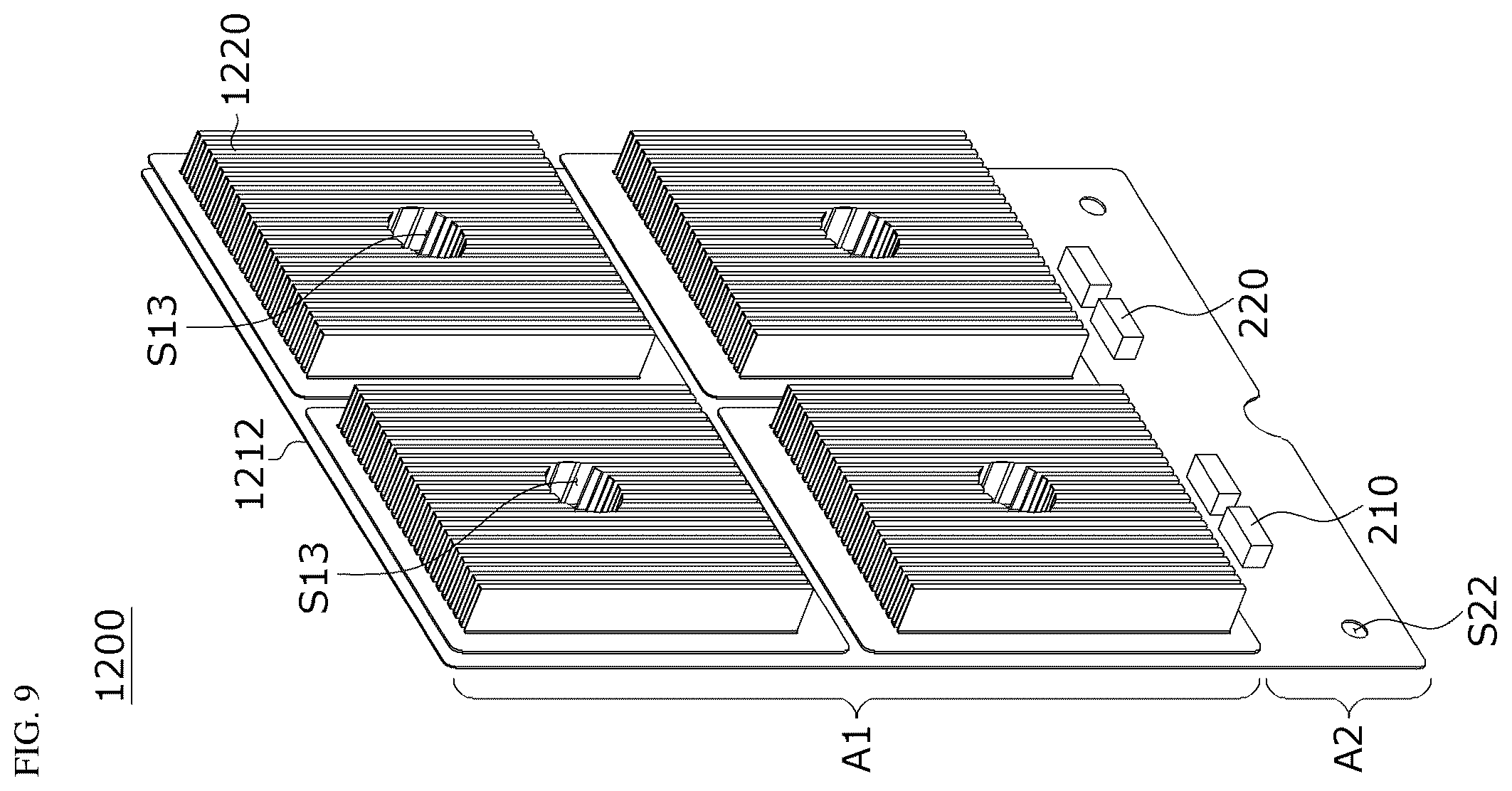 Patent US12610740 Figure 8 – Thermoelectric device
