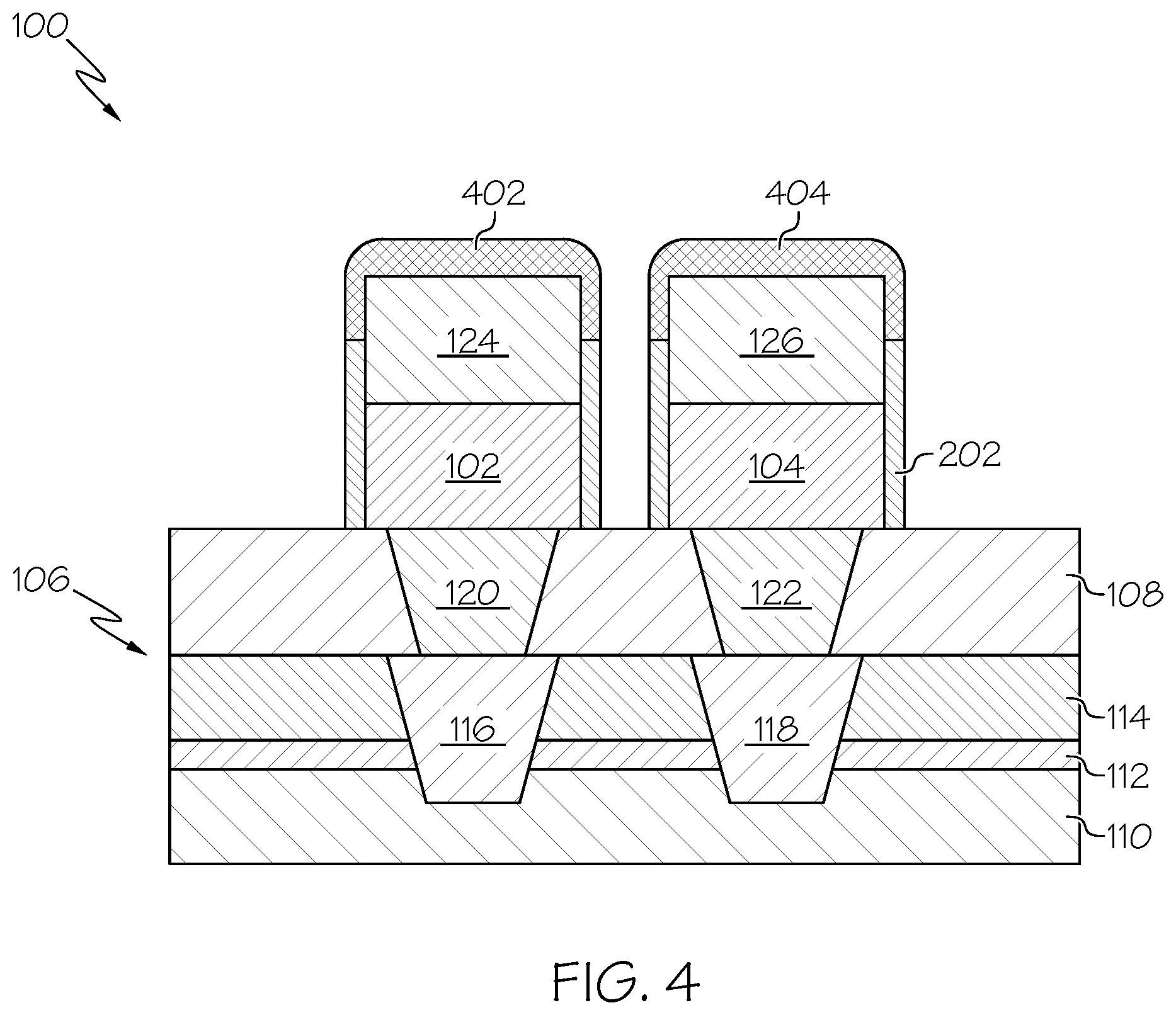 Patent US12610748 Figure 4 – Selective encapsulation for metal electrodes of embedded memory devices