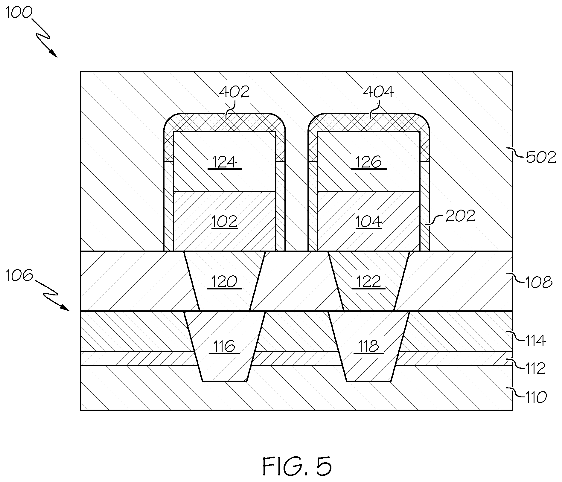 Patent US12610748 Figure 5 – Selective encapsulation for metal electrodes of embedded memory devices