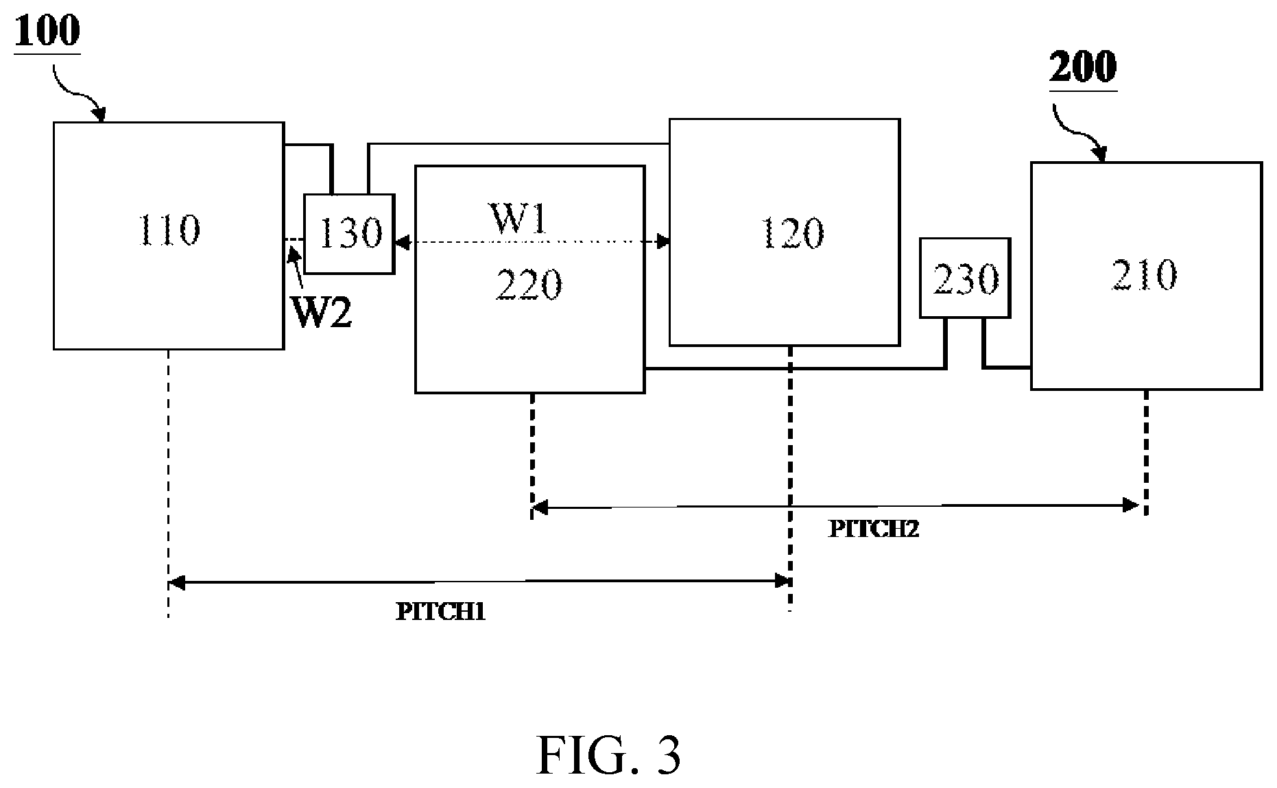 Patent US12610787 Figure 3 – Asymmetric pads structure and test element group module