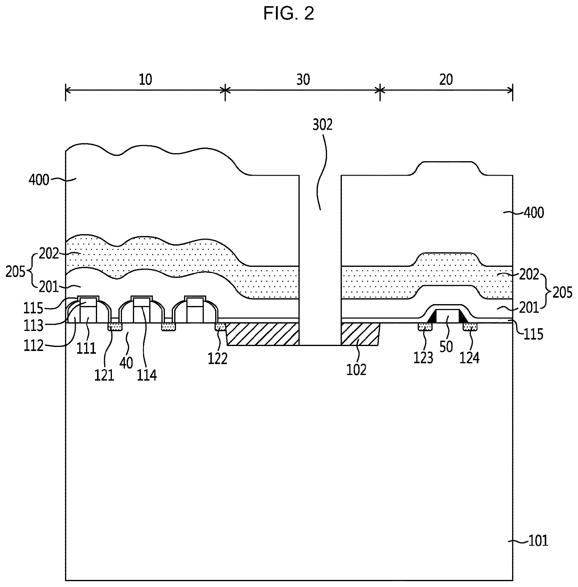 Patent US12610794 Figure 2 – Semiconductor device and method having deep trench isolation