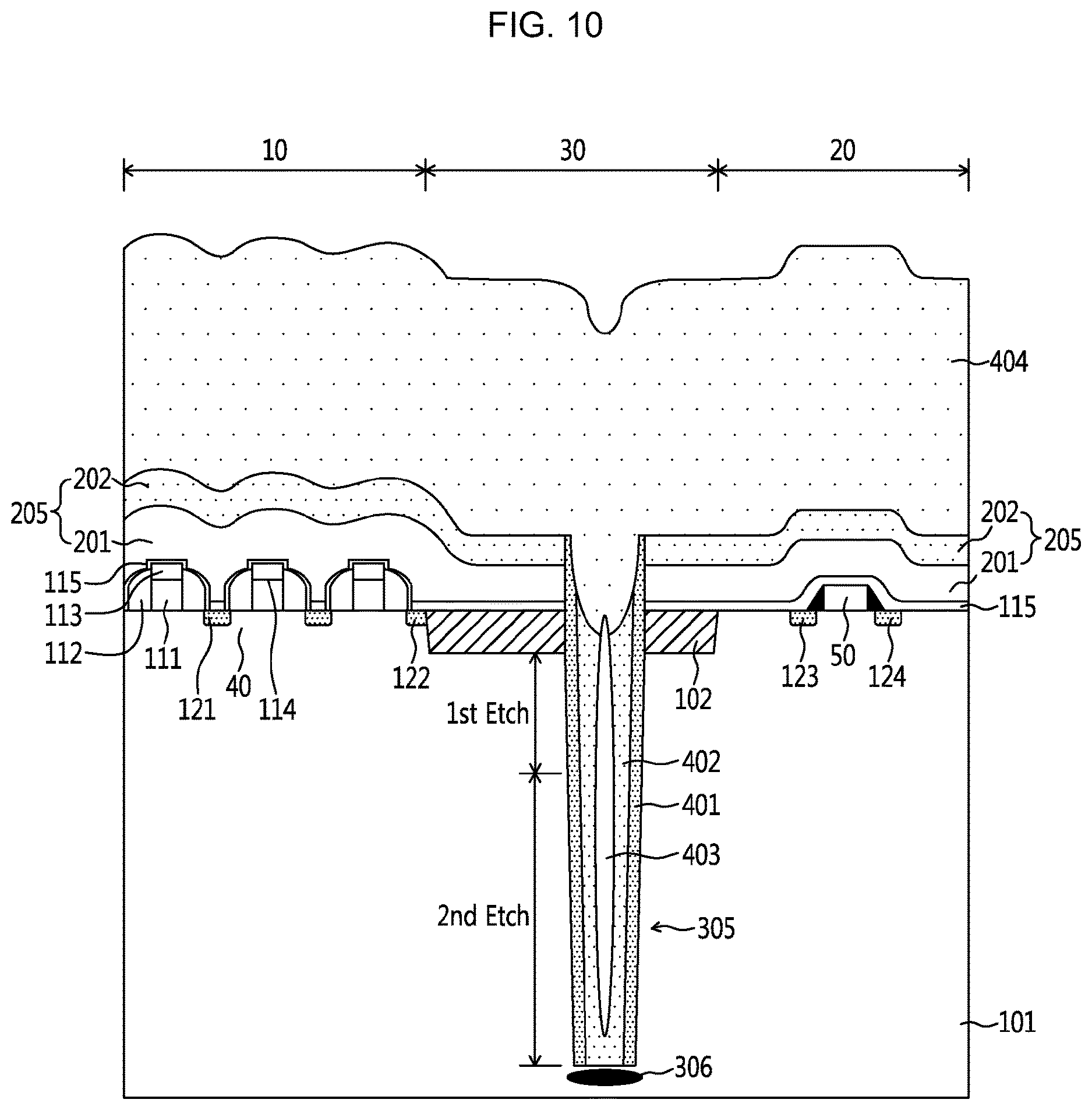 Patent US12610794 Figure 10 – Semiconductor device and method having deep trench isolation