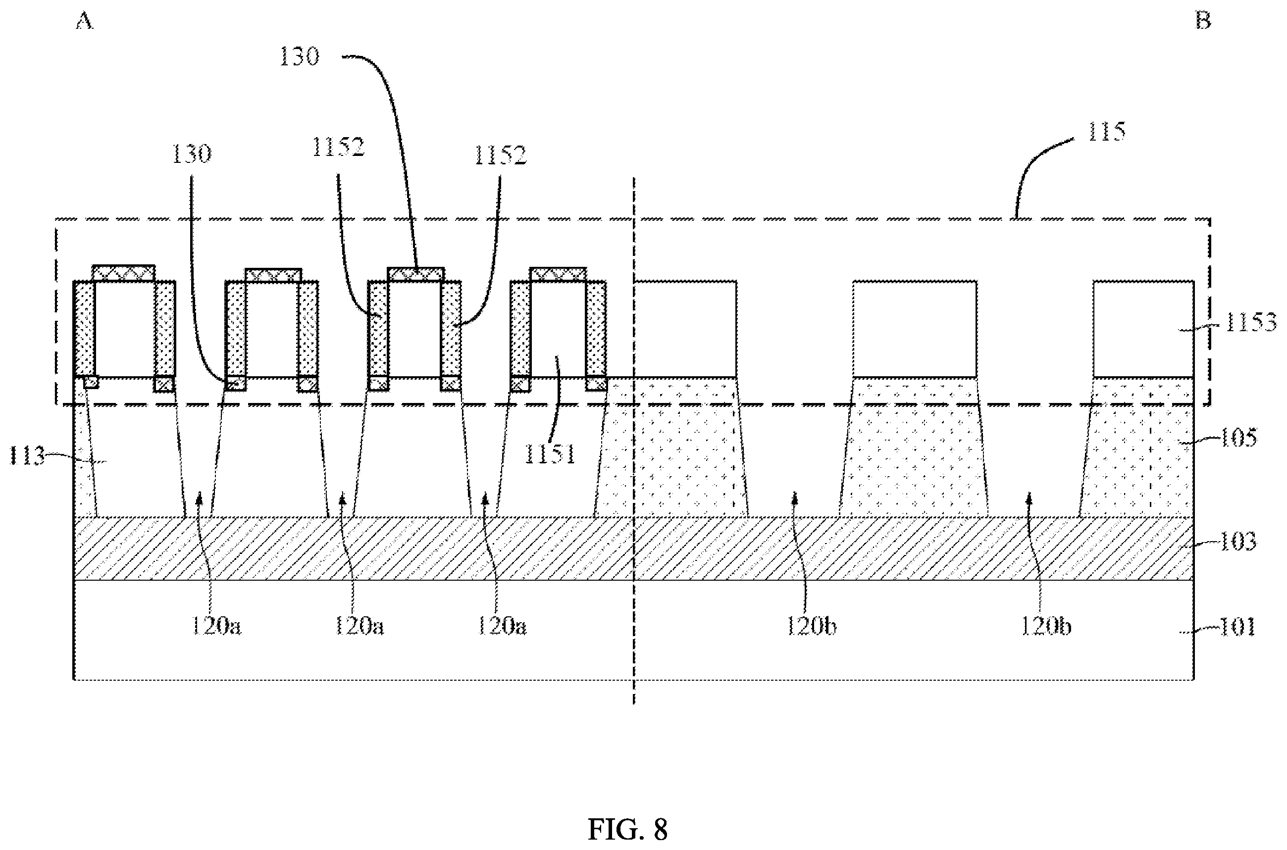Patent US12610803 Figure 10 – Semiconductor device structure with reduced critical dimension and method for preparing the same