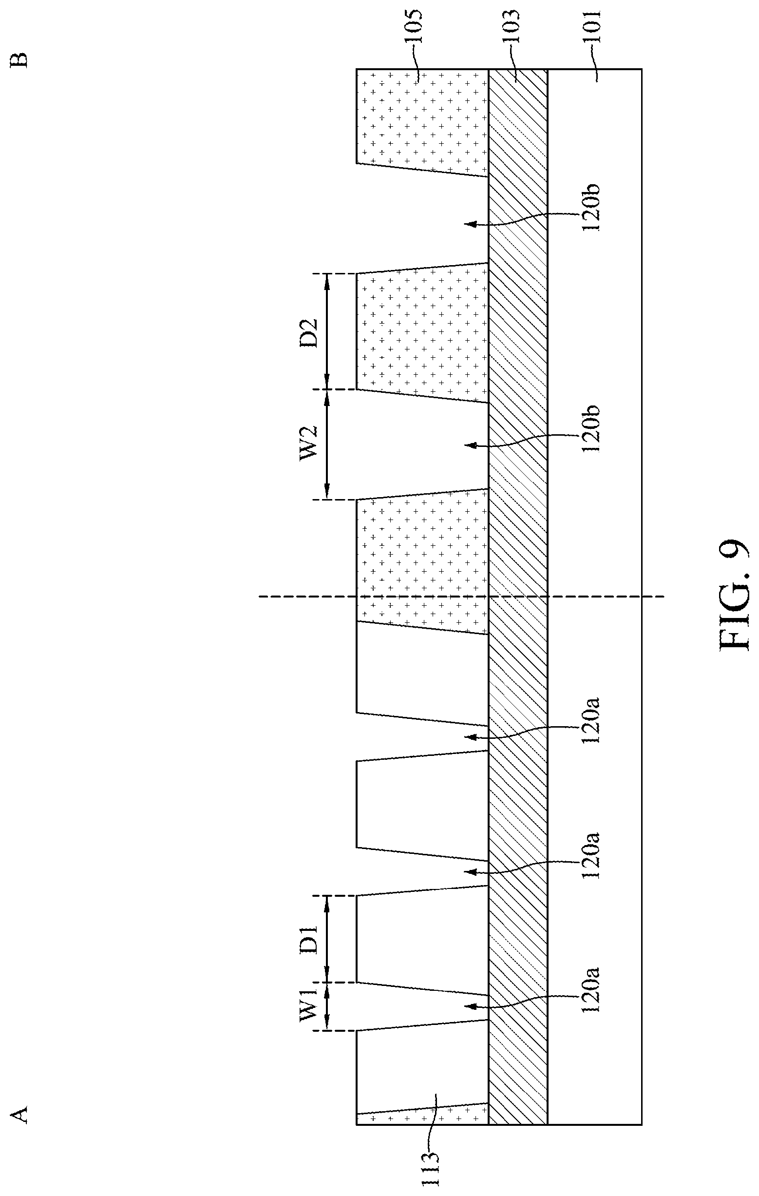 Patent US12610803 Figure 11 – Semiconductor device structure with reduced critical dimension and method for preparing the same