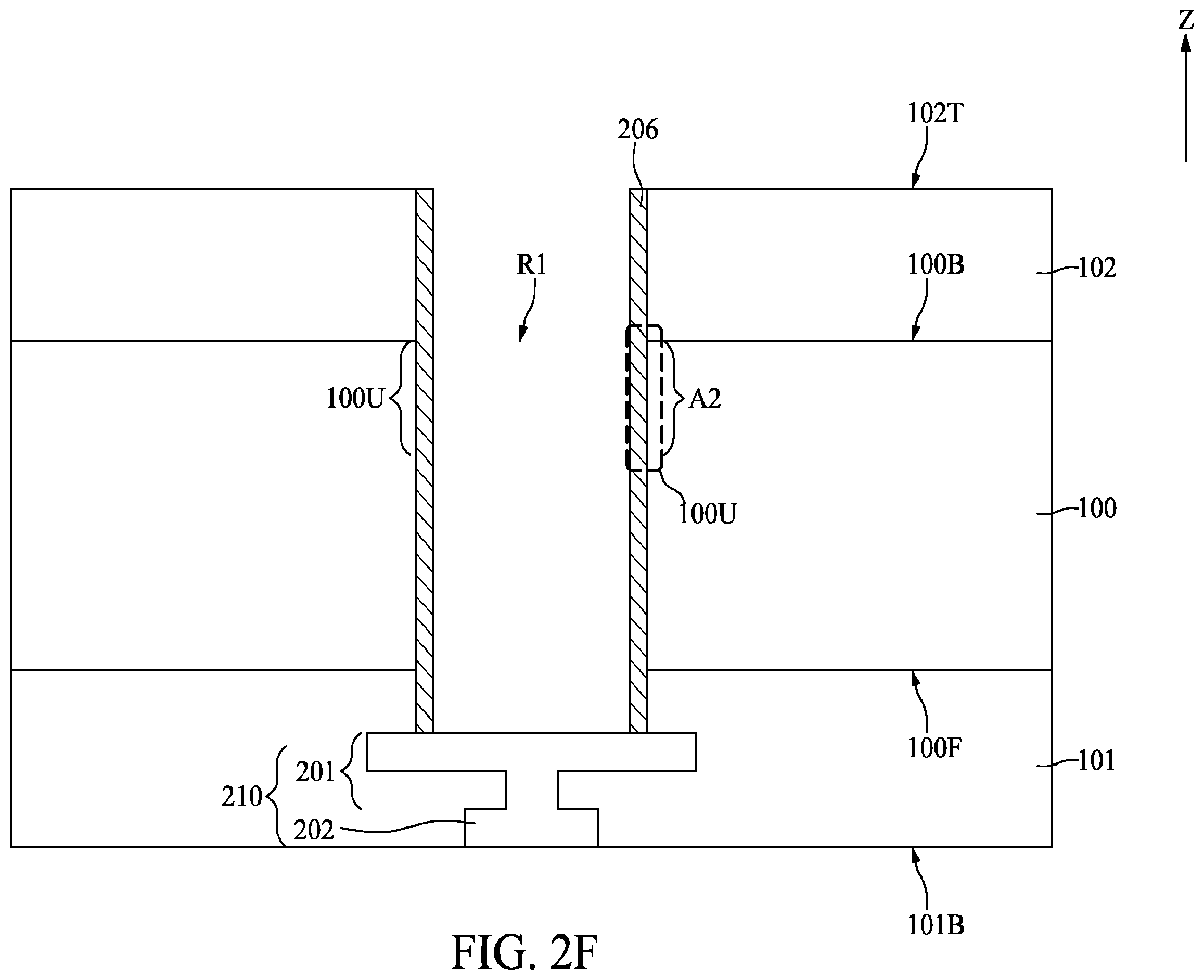 Patent US12610805 Figure 8 – Semiconductor device with polymer liner and method for fabricating the same