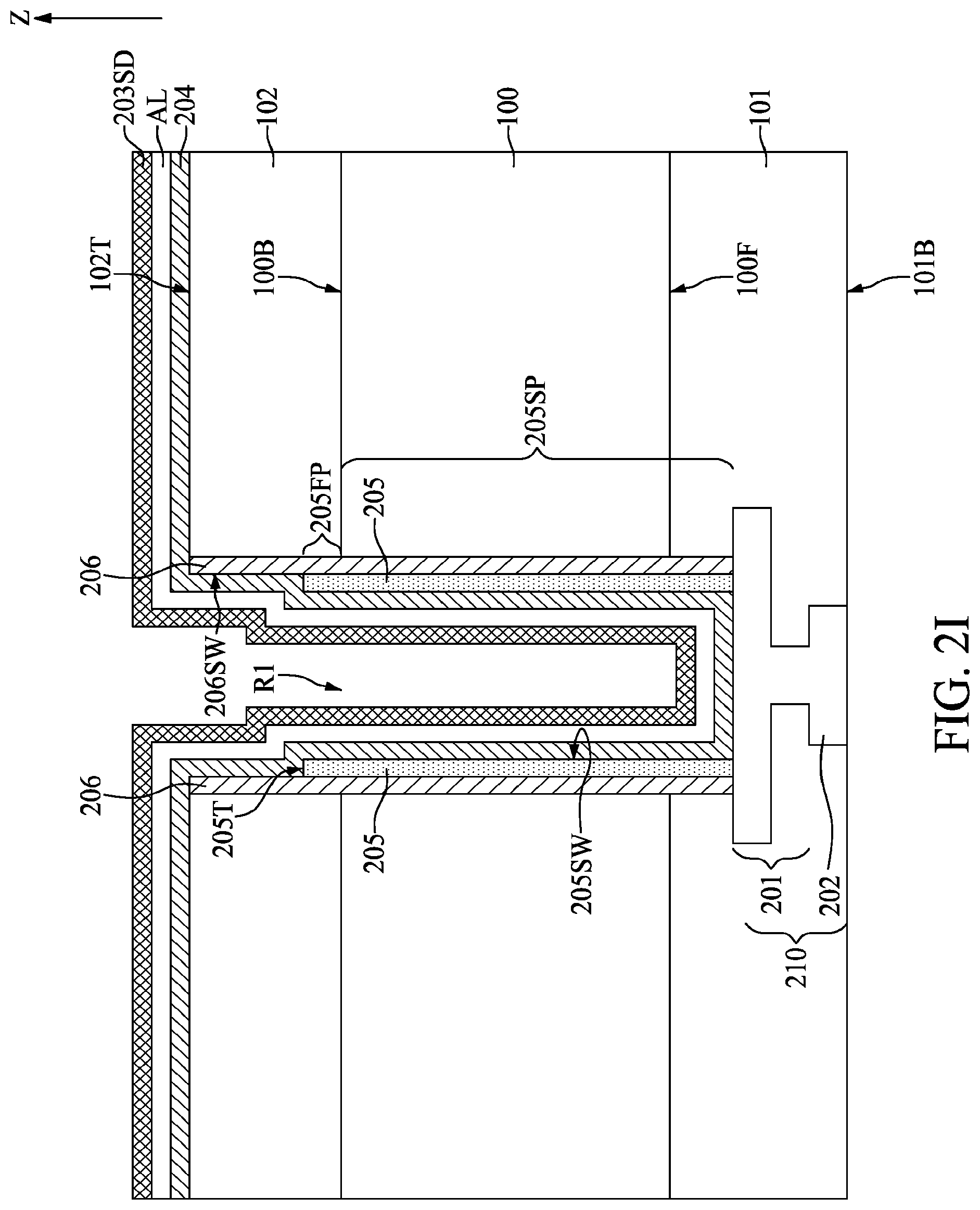 Patent US12610805 Figure 14 – Semiconductor device with polymer liner and method for fabricating the same
