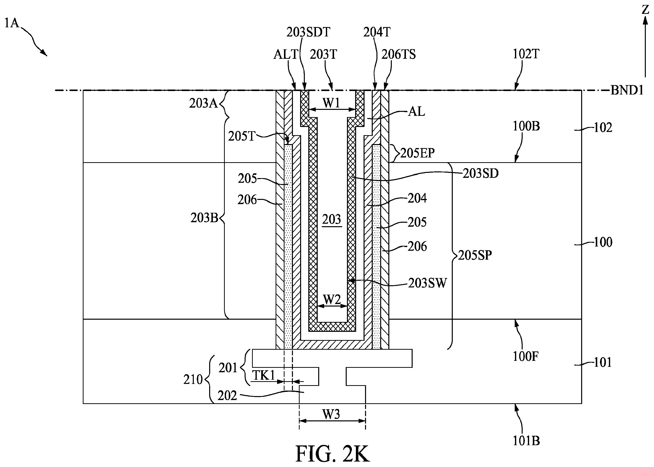 Patent US12610805 Figure 16 – Semiconductor device with polymer liner and method for fabricating the same