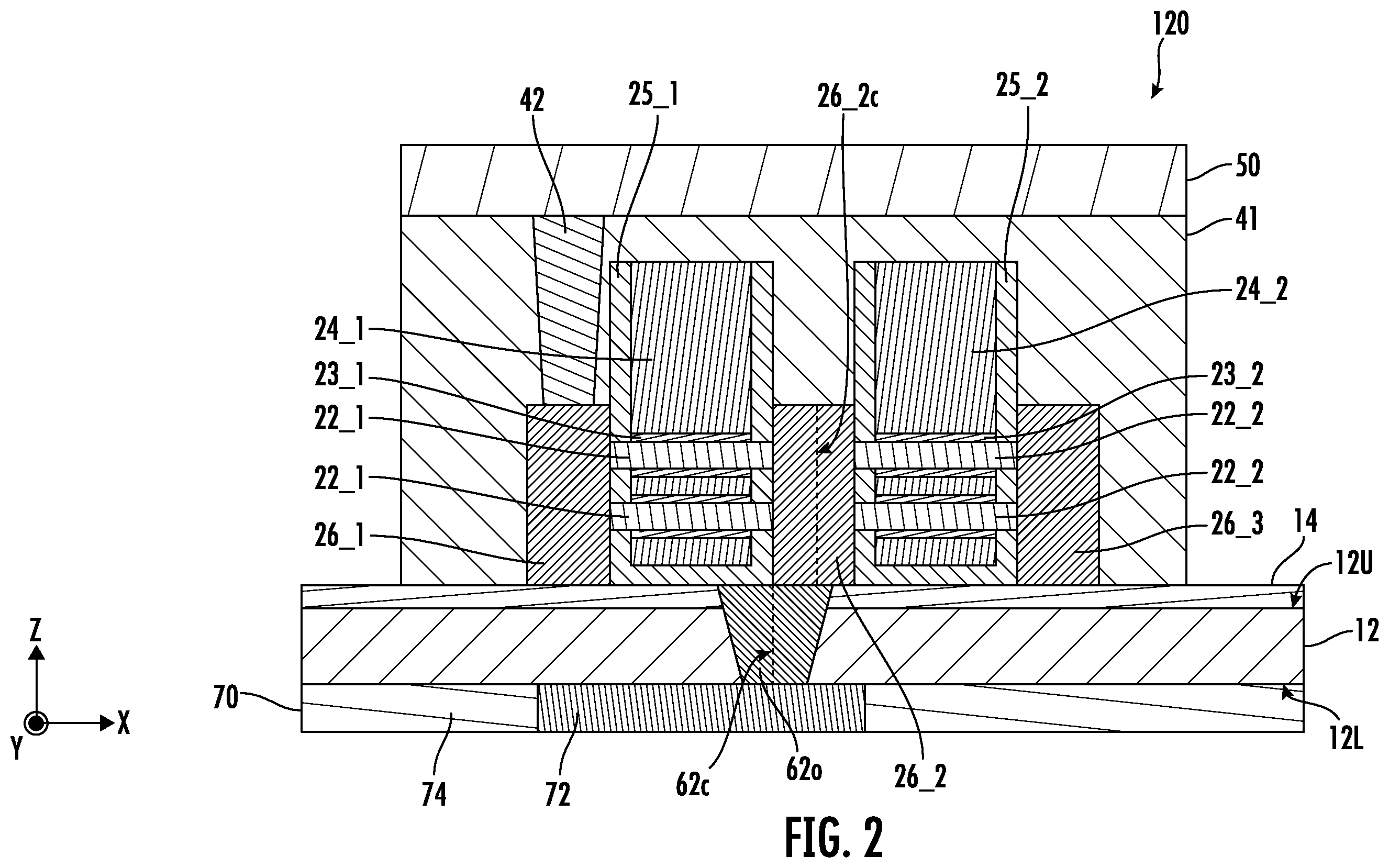 Patent US12610807 Figure 2 – Integrated circuit devices including a back side power distribution network structure and methods of forming the same