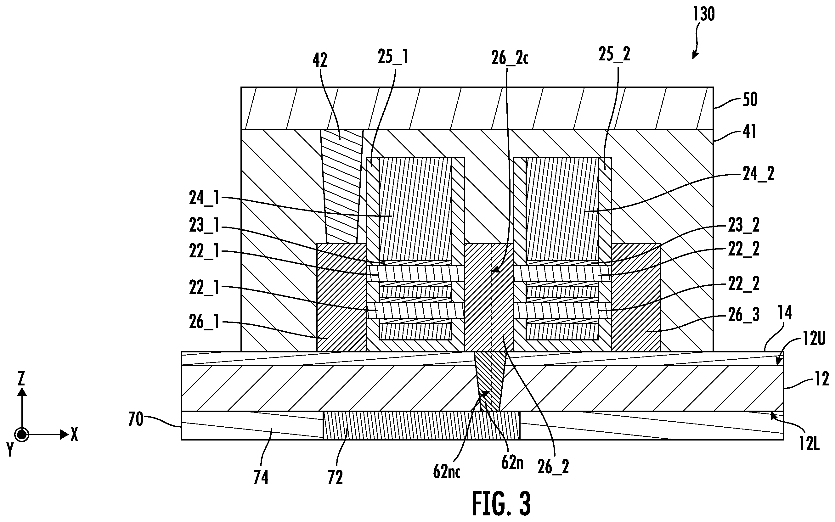 Patent US12610807 Figure 3 – Integrated circuit devices including a back side power distribution network structure and methods of forming the same