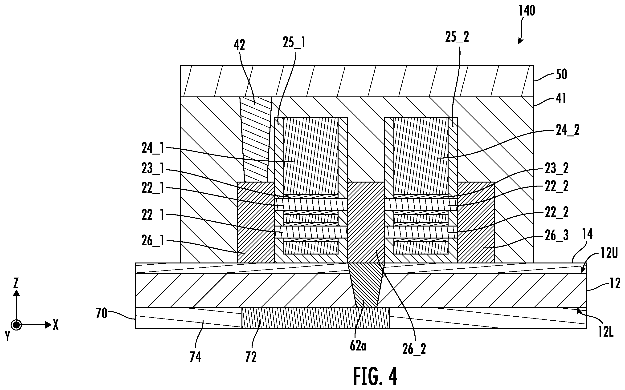 Patent US12610807 Figure 4 – Integrated circuit devices including a back side power distribution network structure and methods of forming the same