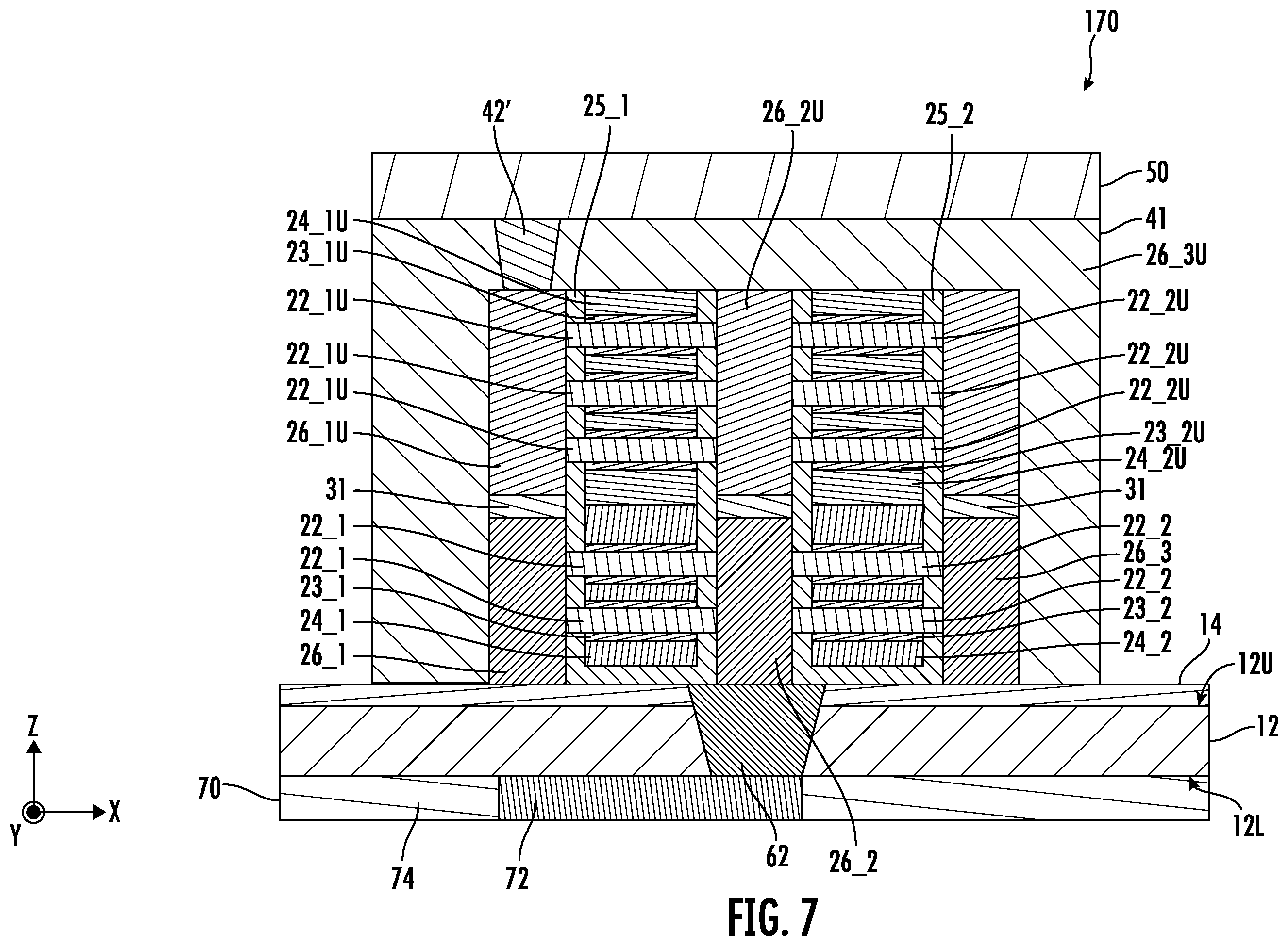 Patent US12610807 Figure 7 – Integrated circuit devices including a back side power distribution network structure and methods of forming the same