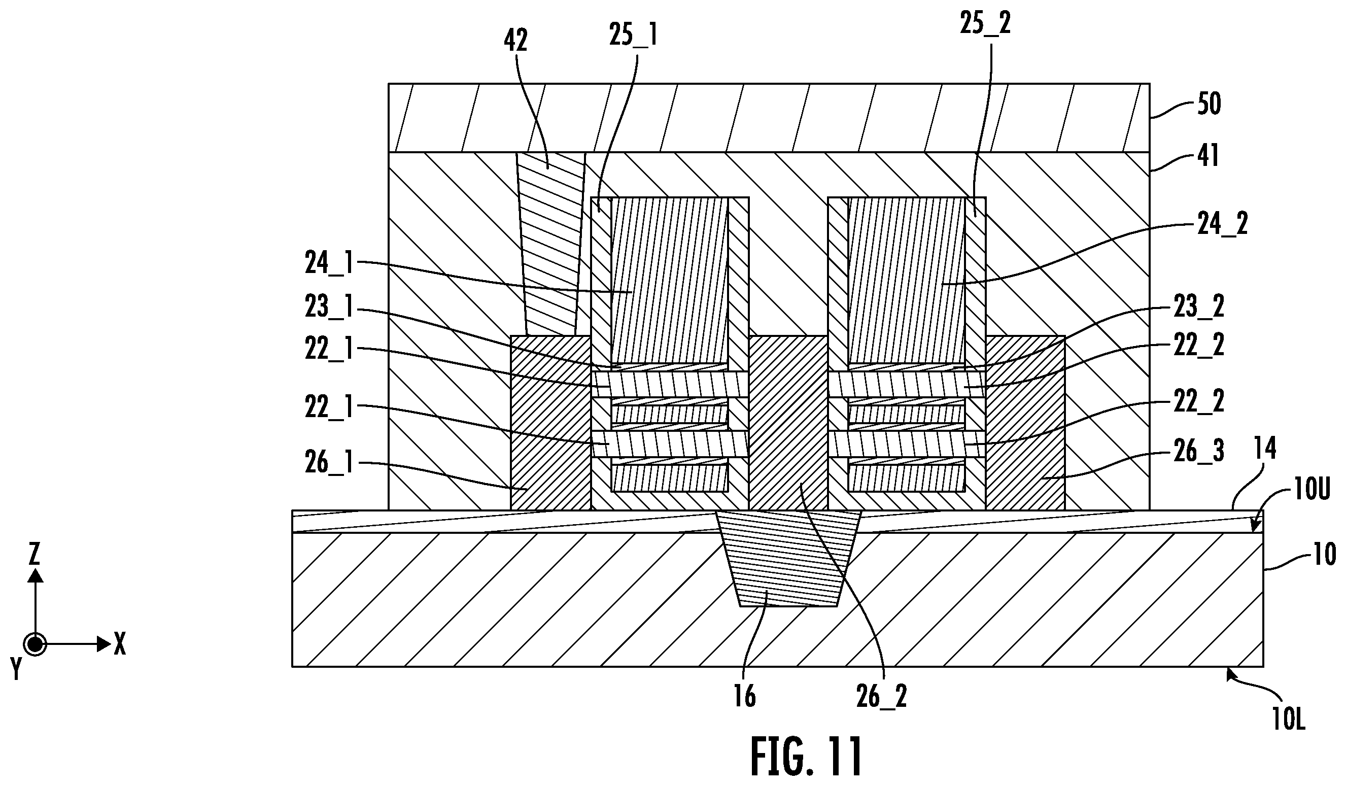 Patent US12610807 Figure 11 – Integrated circuit devices including a back side power distribution network structure and methods of forming the same
