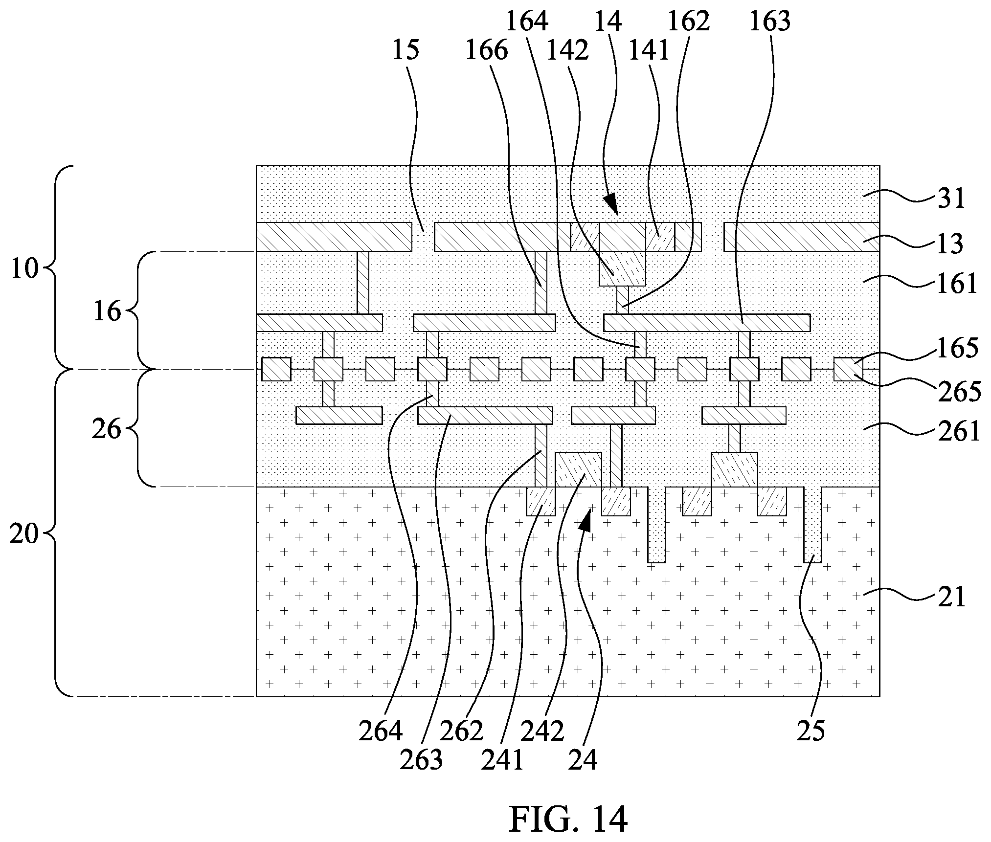 Patent US12610810 Figure 14 – Semiconductor structure and method of manufacturing the same