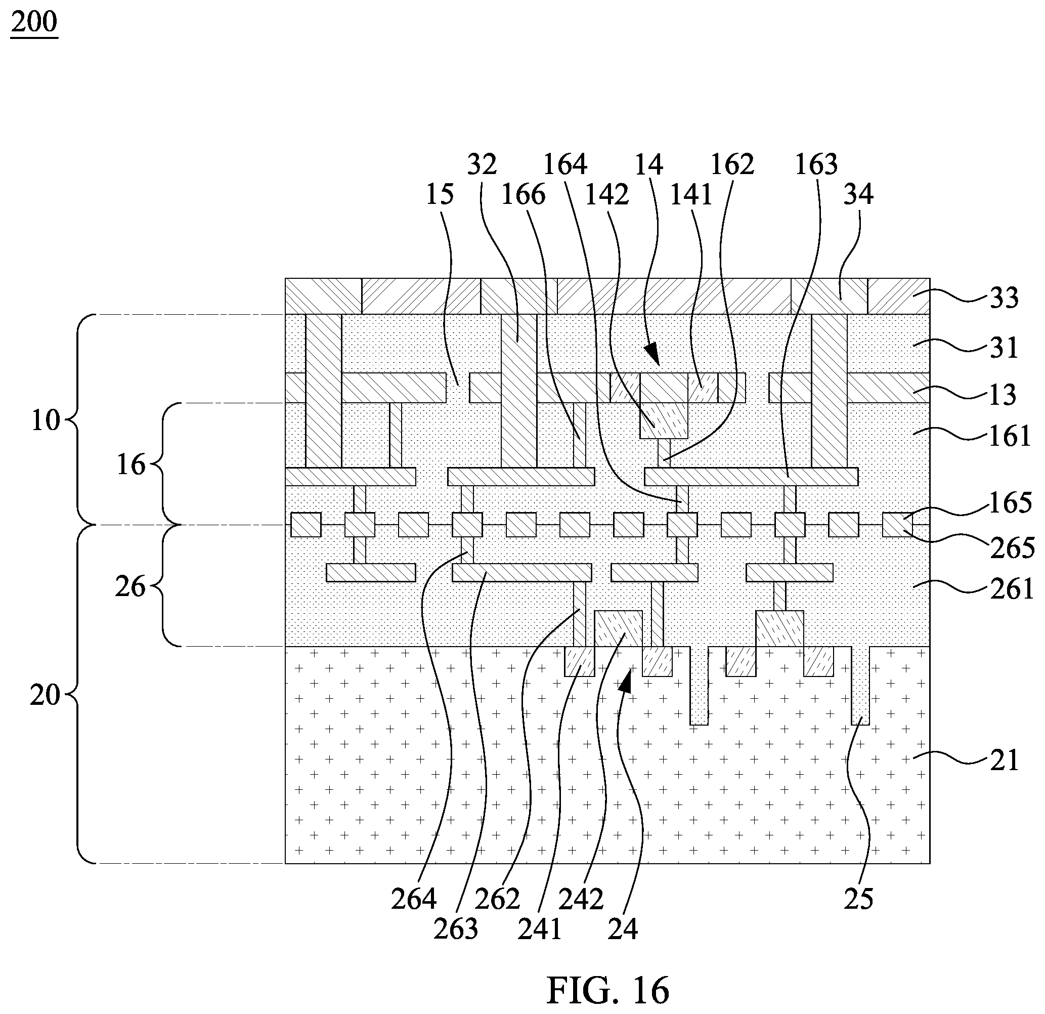 Patent US12610810 Figure 16 – Semiconductor structure and method of manufacturing the same