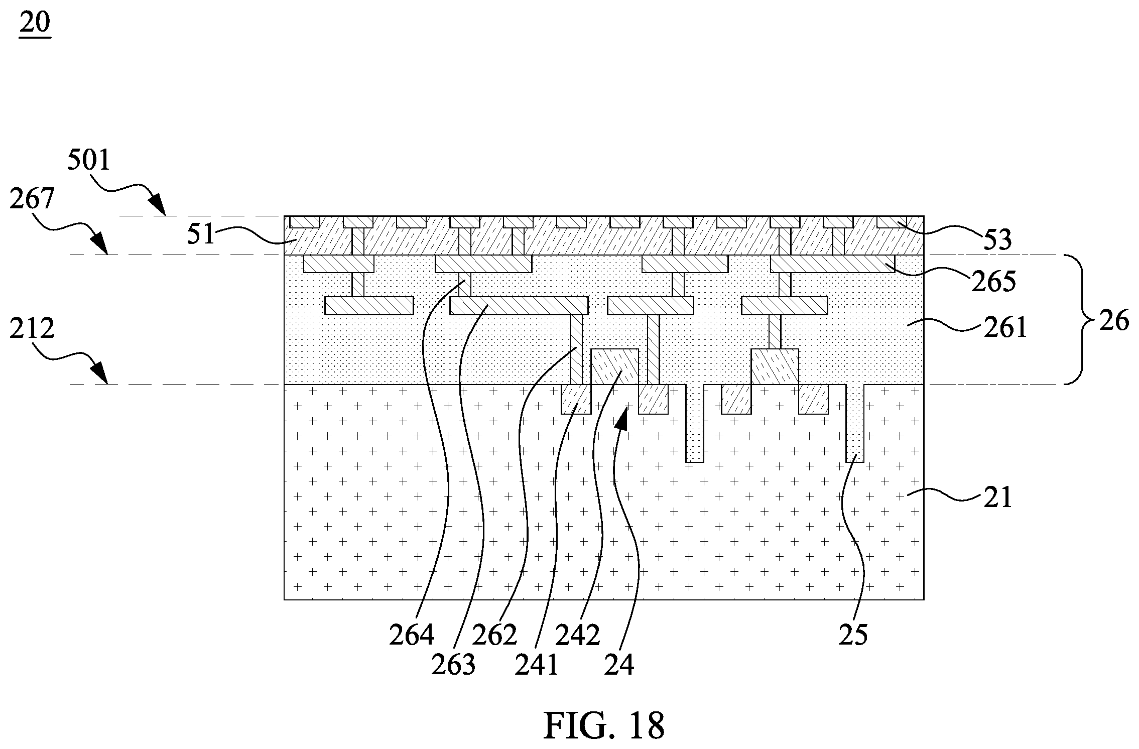 Patent US12610810 Figure 18 – Semiconductor structure and method of manufacturing the same
