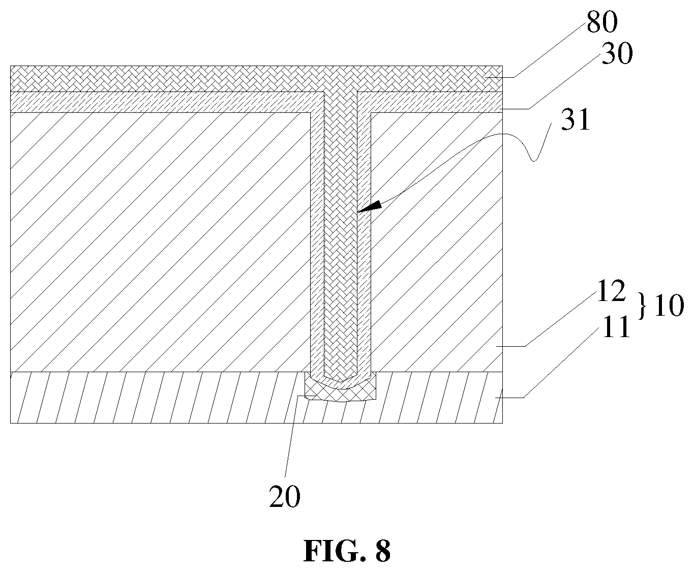 Patent US12610812 Figure 8 – Semiconductor structure, fabrication method for semiconductor structure and memory