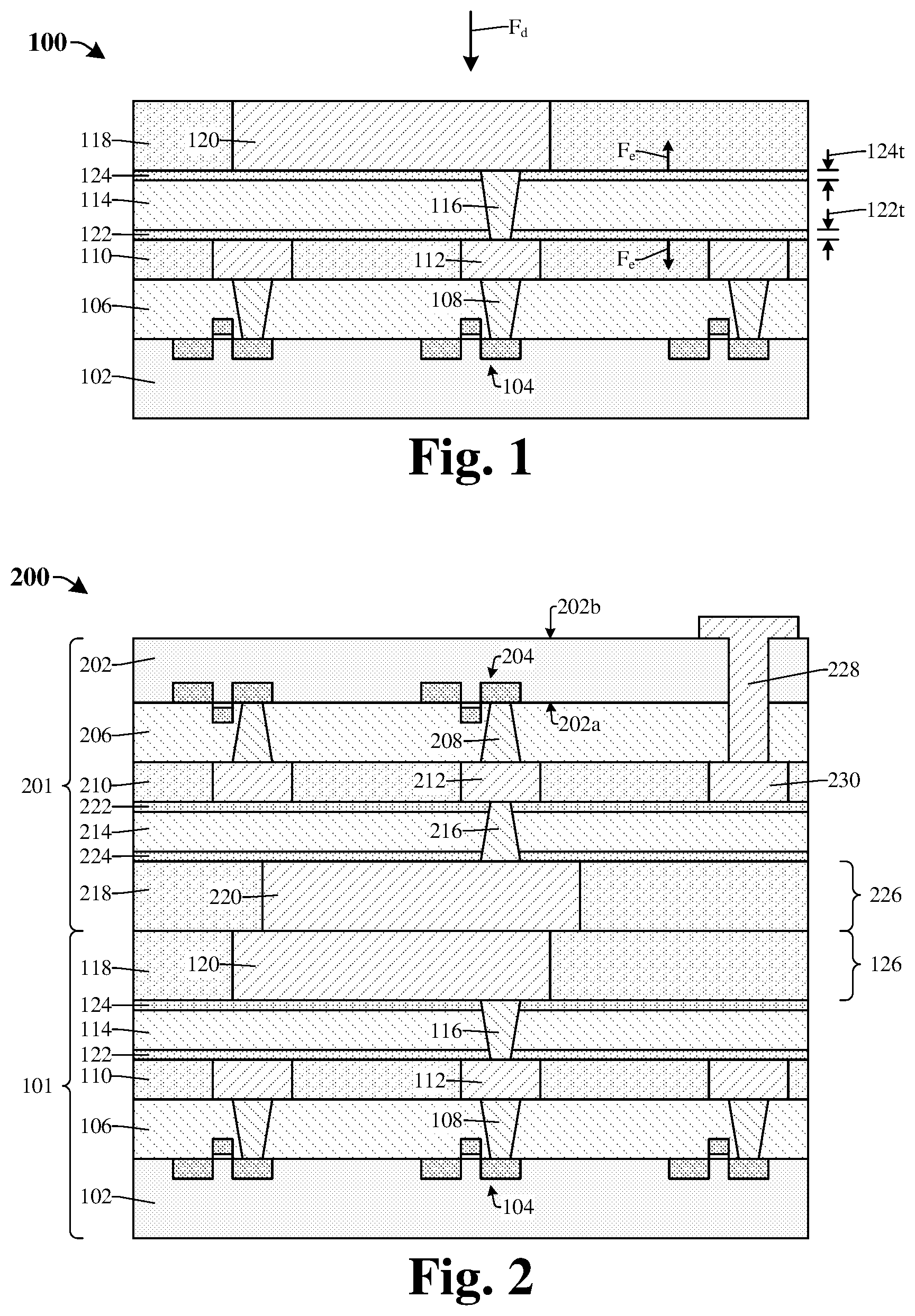 Patent US12610813 Figure 1 – Interconnect structure including charged dielectric layers